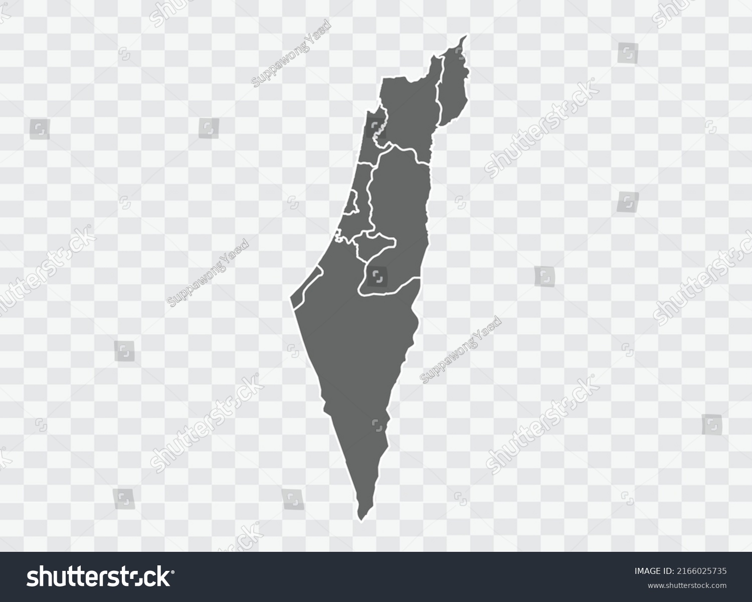 Israel Map Grey Color On Background Stock Vector (Royalty Free ...