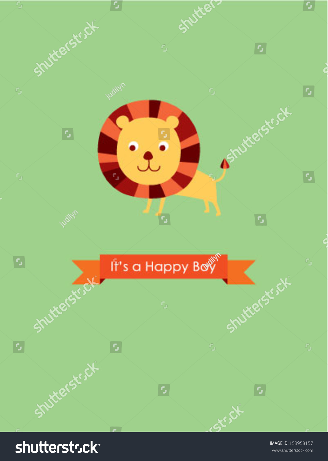 It Is A Lion Boy Stock Vector Illustration 153958157 : Shutterstock
