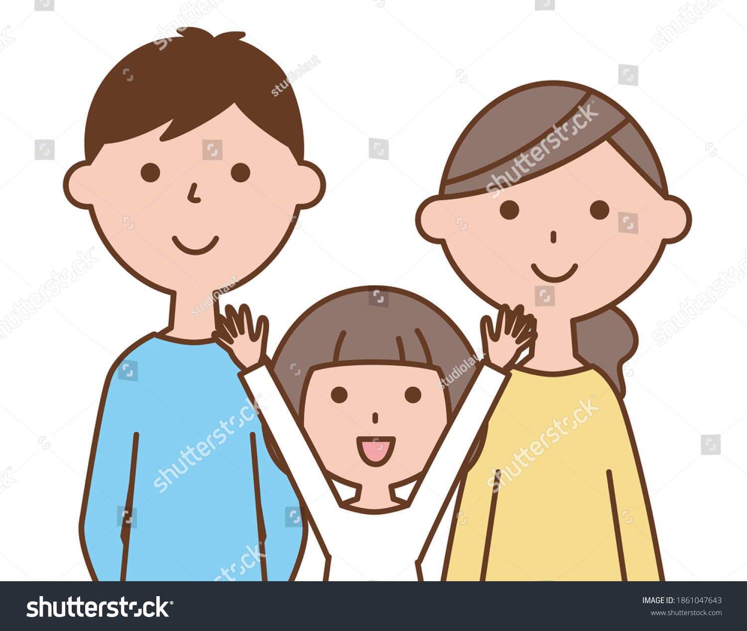 illustration-good-family-three-stock-vector-royalty-free-1861047643