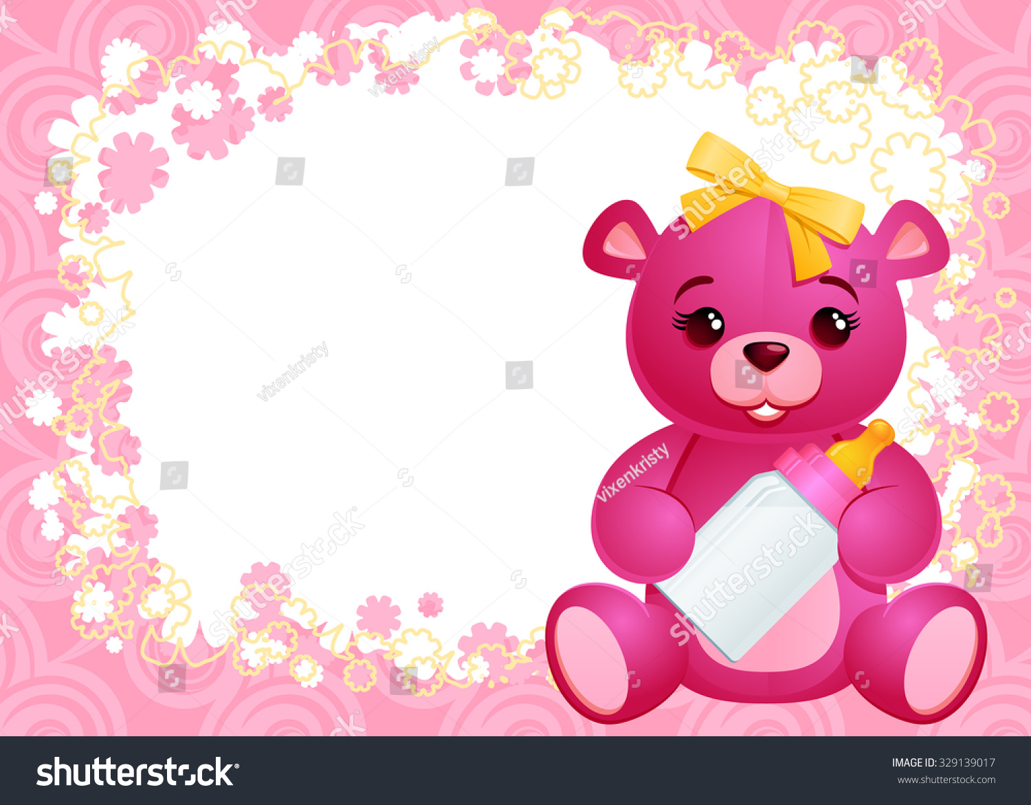 template girl baby card greeting Girl! Teddy Template It'S Baby A A Card With Greeting Girl