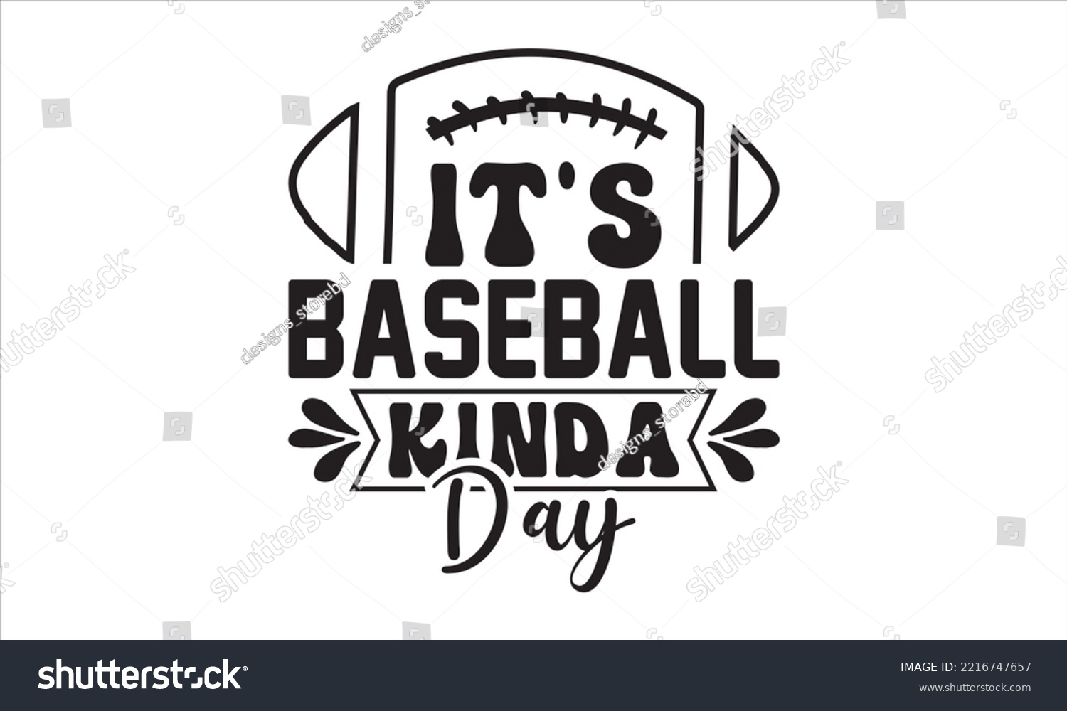 SVG of It's baseball kinda day SVG,  baseball svg, softball svg, baseball mom life, Baseball svg bundle, Files for Cutting Typography Circuit and Silhouette svg