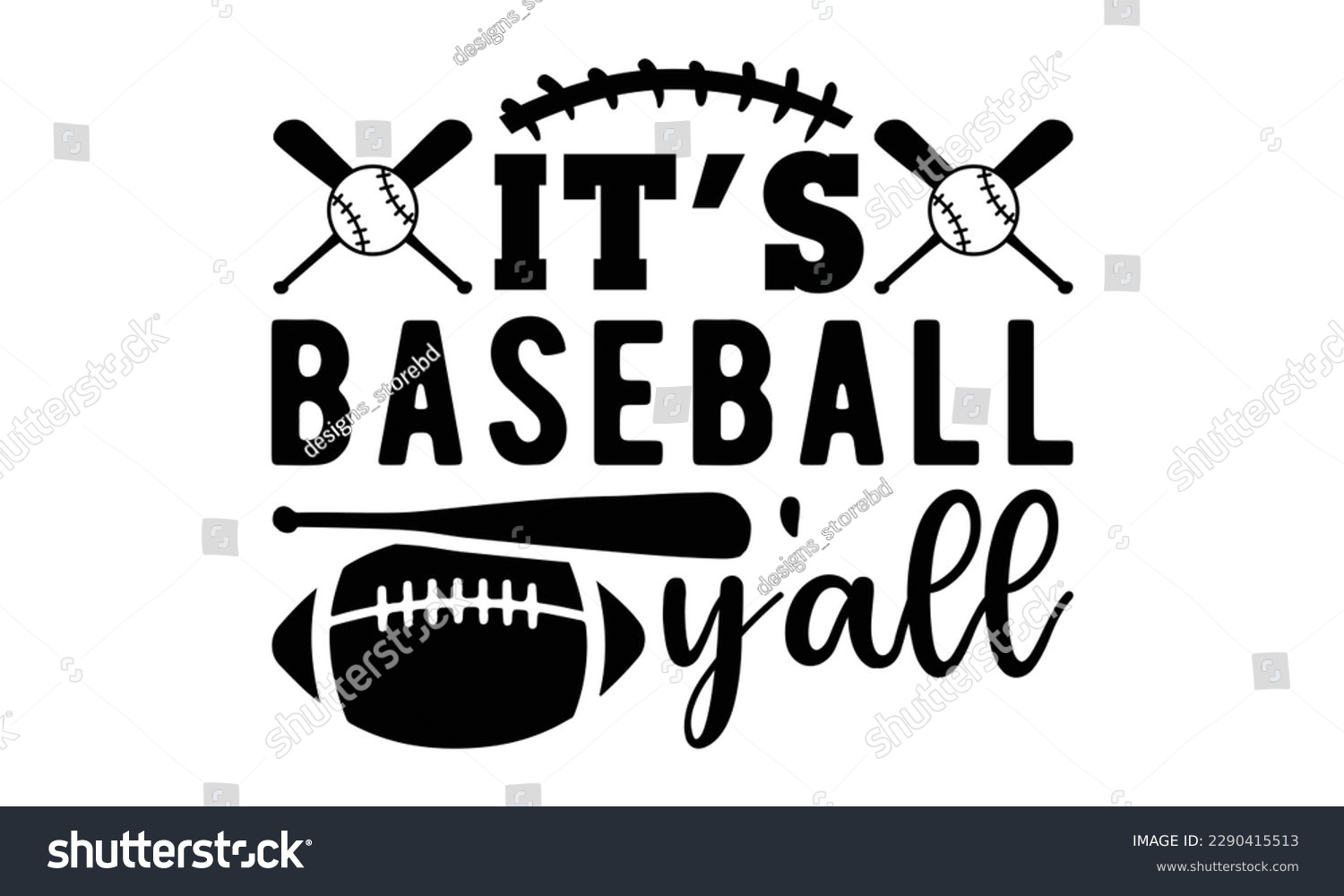 SVG of It's baseball y'all svg, baseball svg, Baseball Mom SVG Design, softball, softball mom life, Baseball svg bundle, Files for Cutting Typography Circuit and Silhouette, Mom Life svg