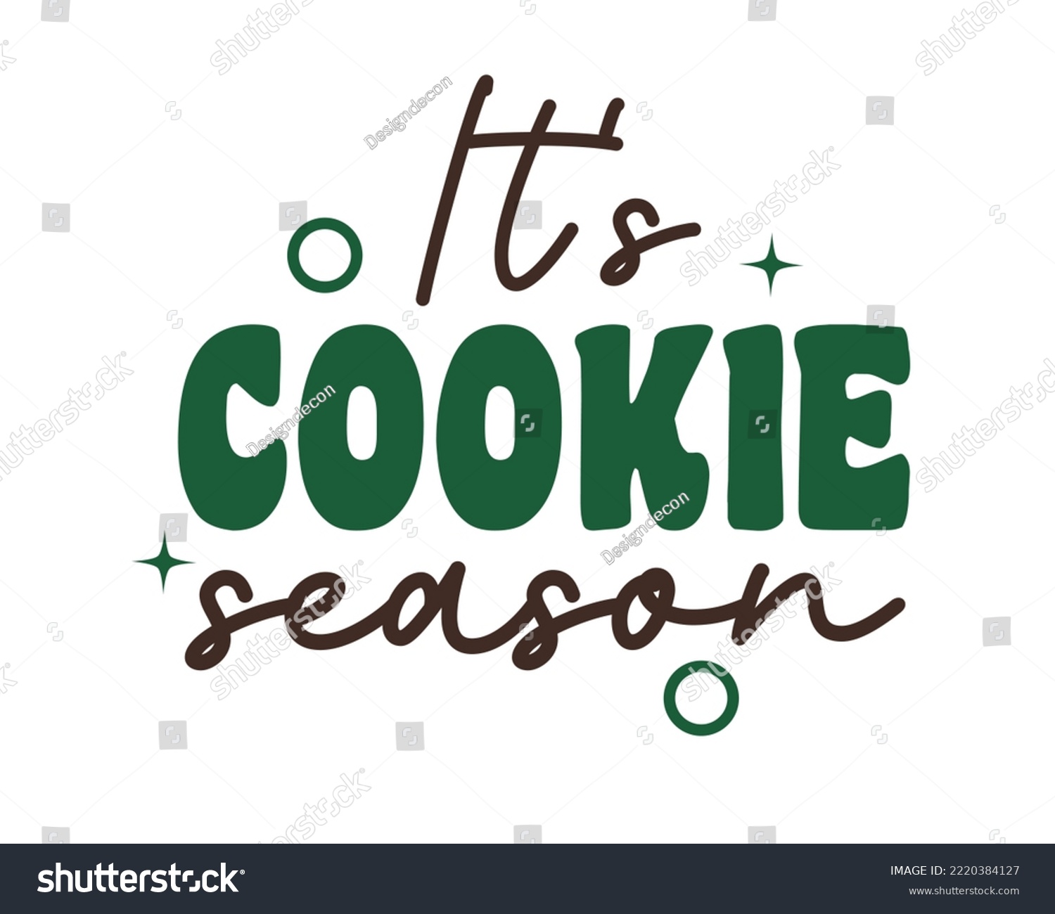 SVG of It's Cookie season Girl scout cookies quote retro typography SVG on white background svg