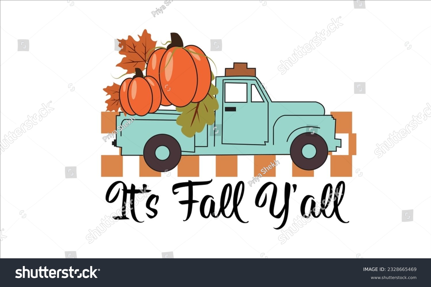 SVG of It’s Fall Y' all SVG T-Shirt Design svg