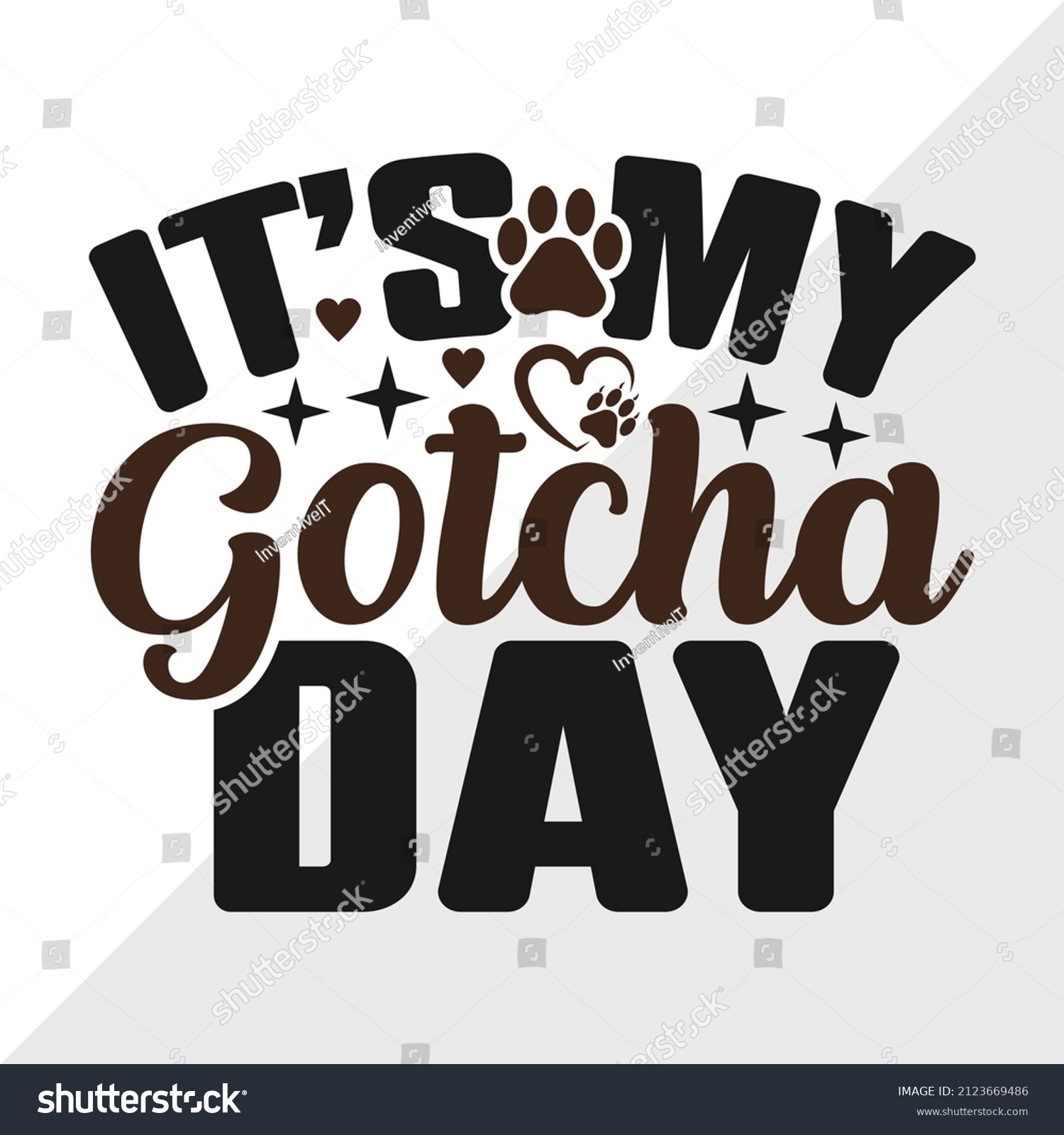 My Gotcha Day Printable Vector Illustration Stock Vector (Royalty Free ...