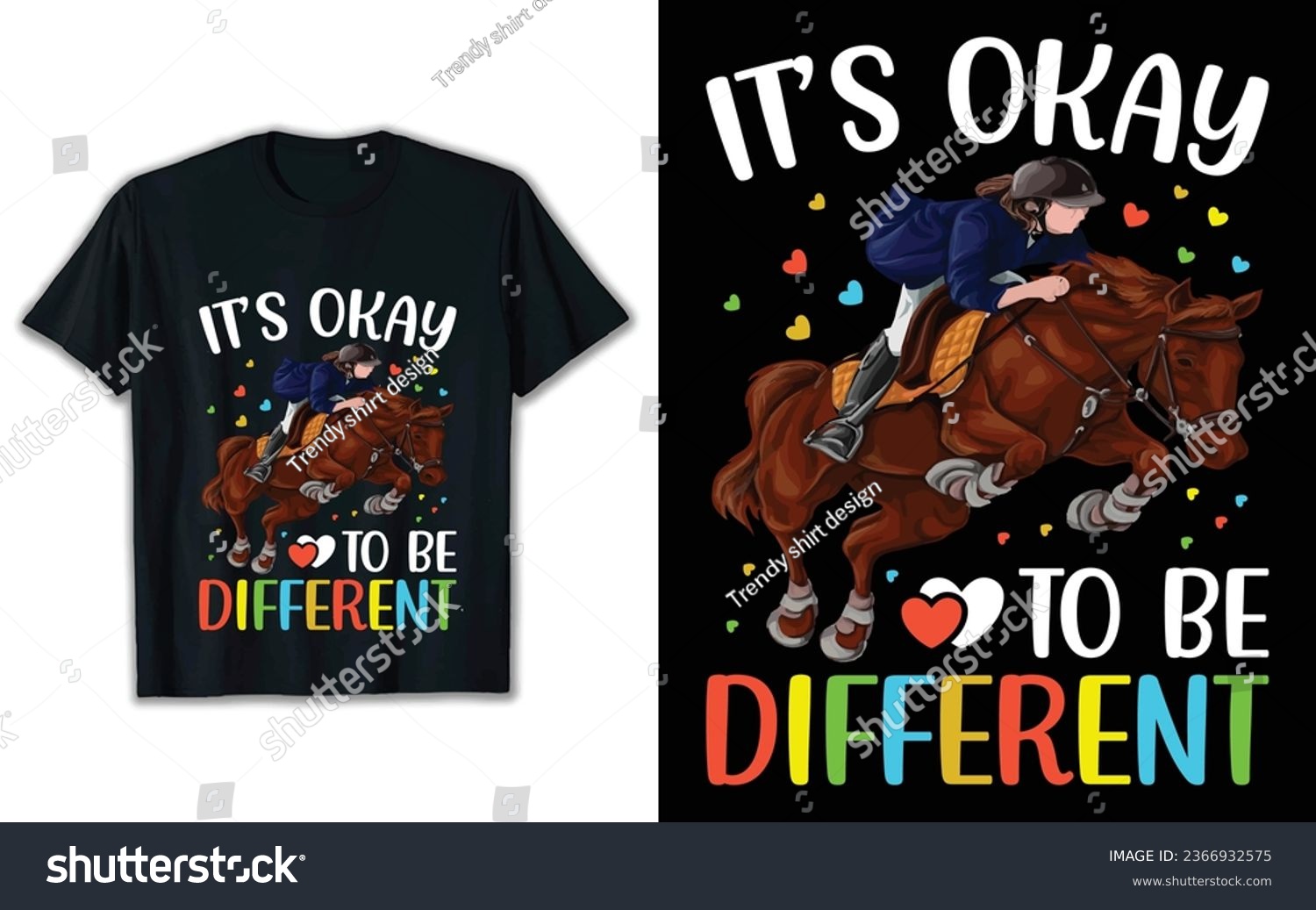 SVG of It's okay to be different t shirt design. svg