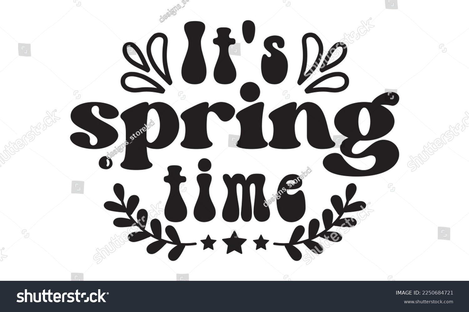 SVG of It's spring time svg, Easter svg, Happy Easter svg design, Easter Cut File, Hoppy t shirt, Bunny and spring svg, Egg for Kids, Cut File Cricut svg