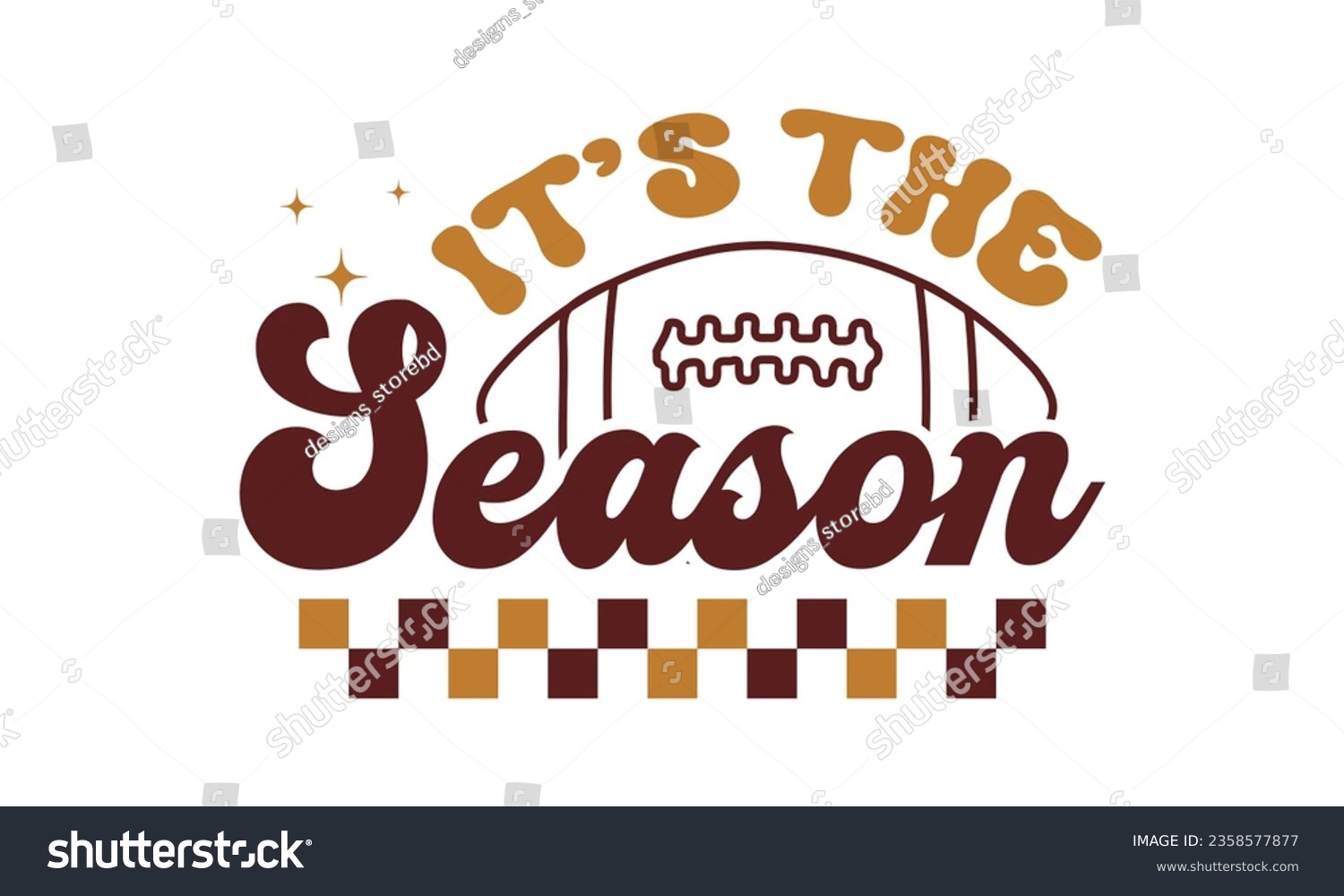 SVG of It's the season svg, Football SVG, Football T-shirt Design Template SVG Cut File Typography, Files for Cutting Cricut and Silhouette Cut svg File, Game Day eps, png svg