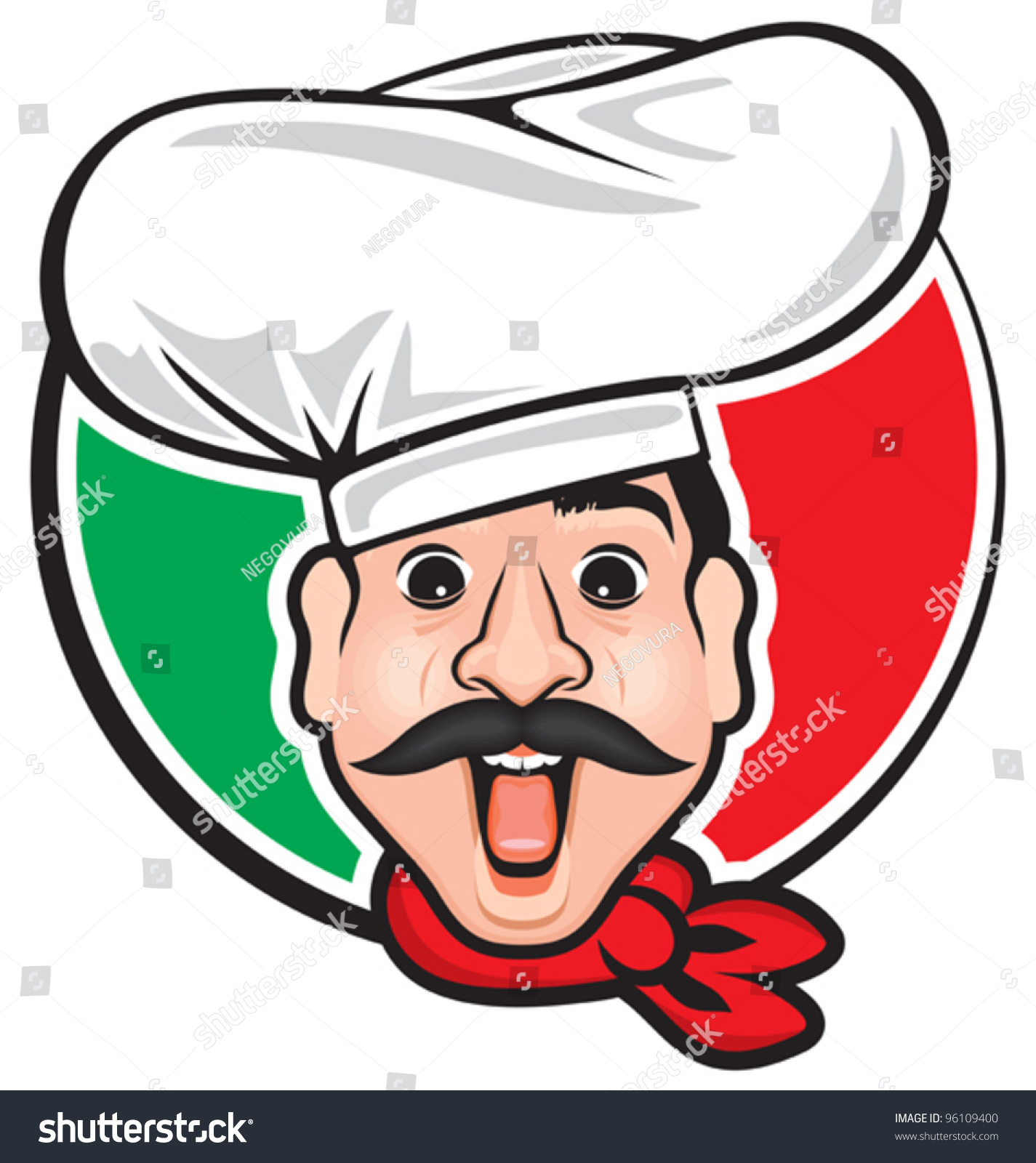 Italian Chef Stock Vector Illustration 96109400 : Shutterstock