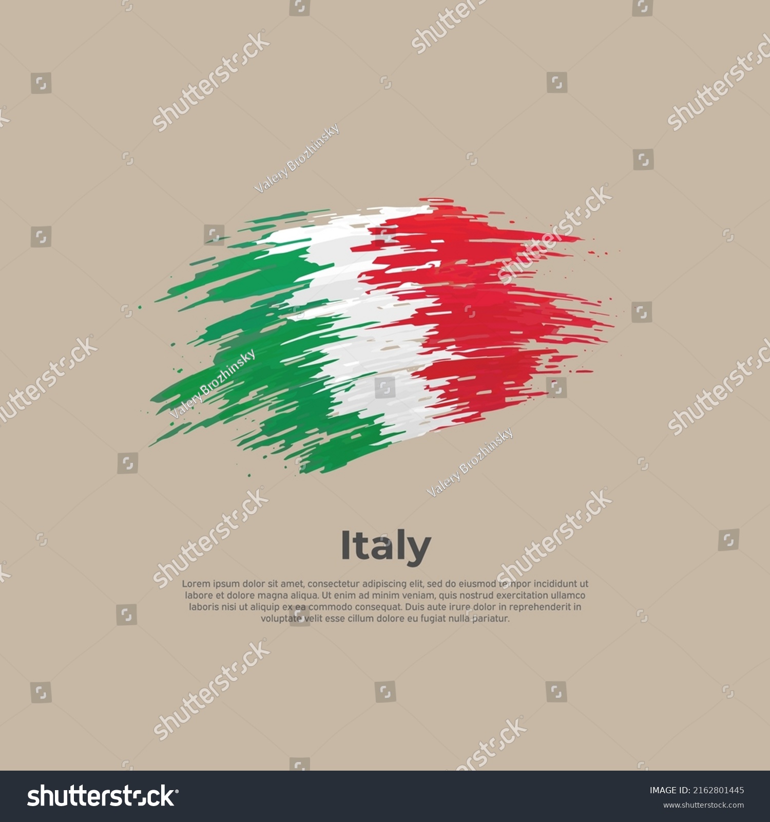Italy Flag Brush Strokes Brush Painted Stock Vector (Royalty Free ...