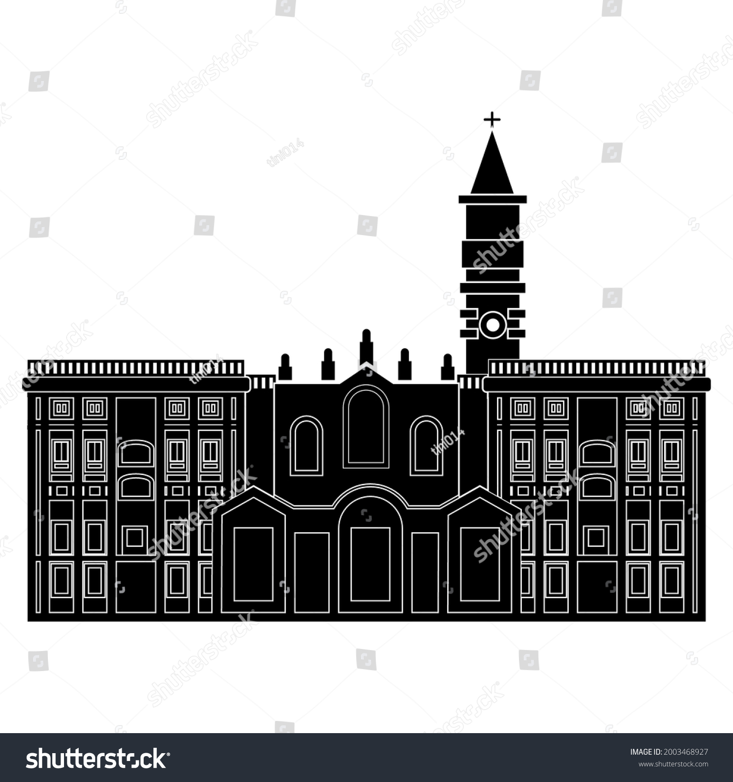 Italy Landmark Image Skyline Vector Illustrations Stock Vector (Royalty ...