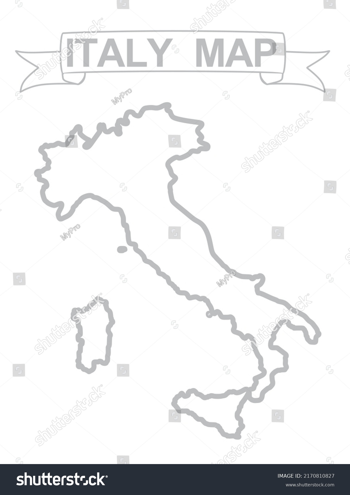 Italy Map Outline Stock Vectors Royalty Free Italy Ma - vrogue.co