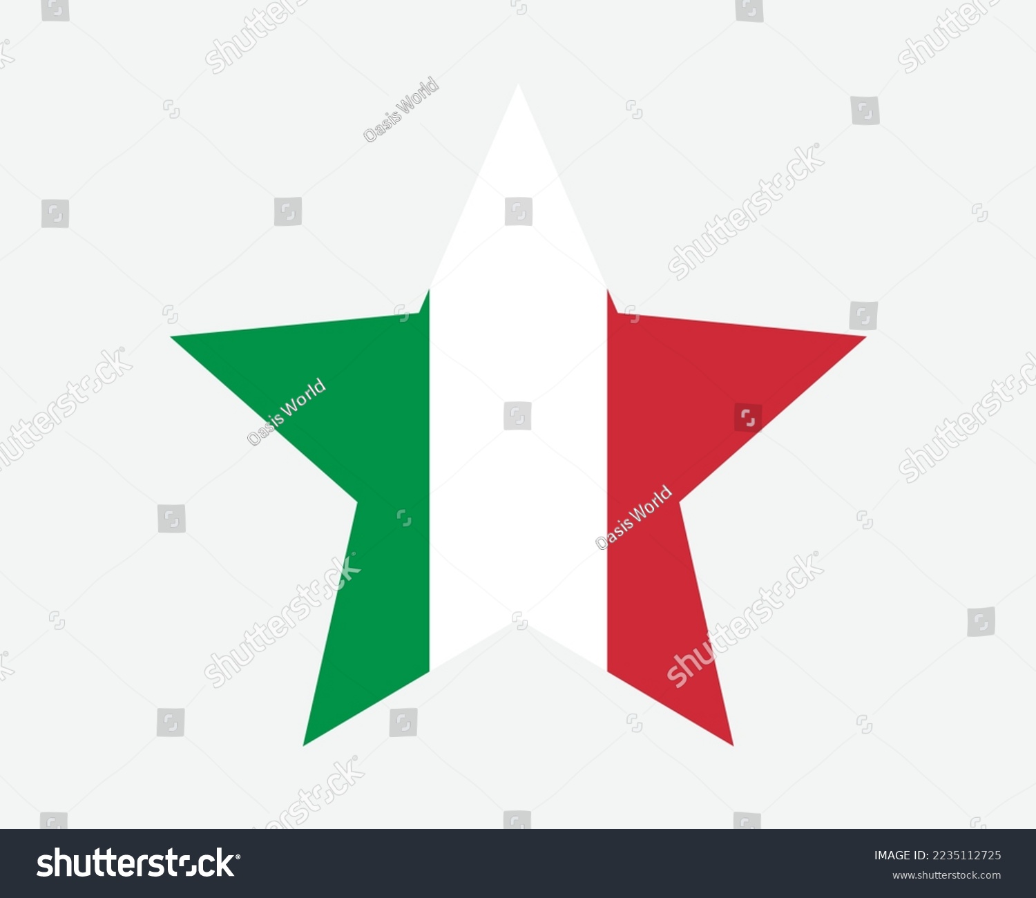 SVG of Italy Star Flag. Italian Star Shape Flag. Country National Banner Icon Symbol Vector Flat Artwork Graphic Illustration svg
