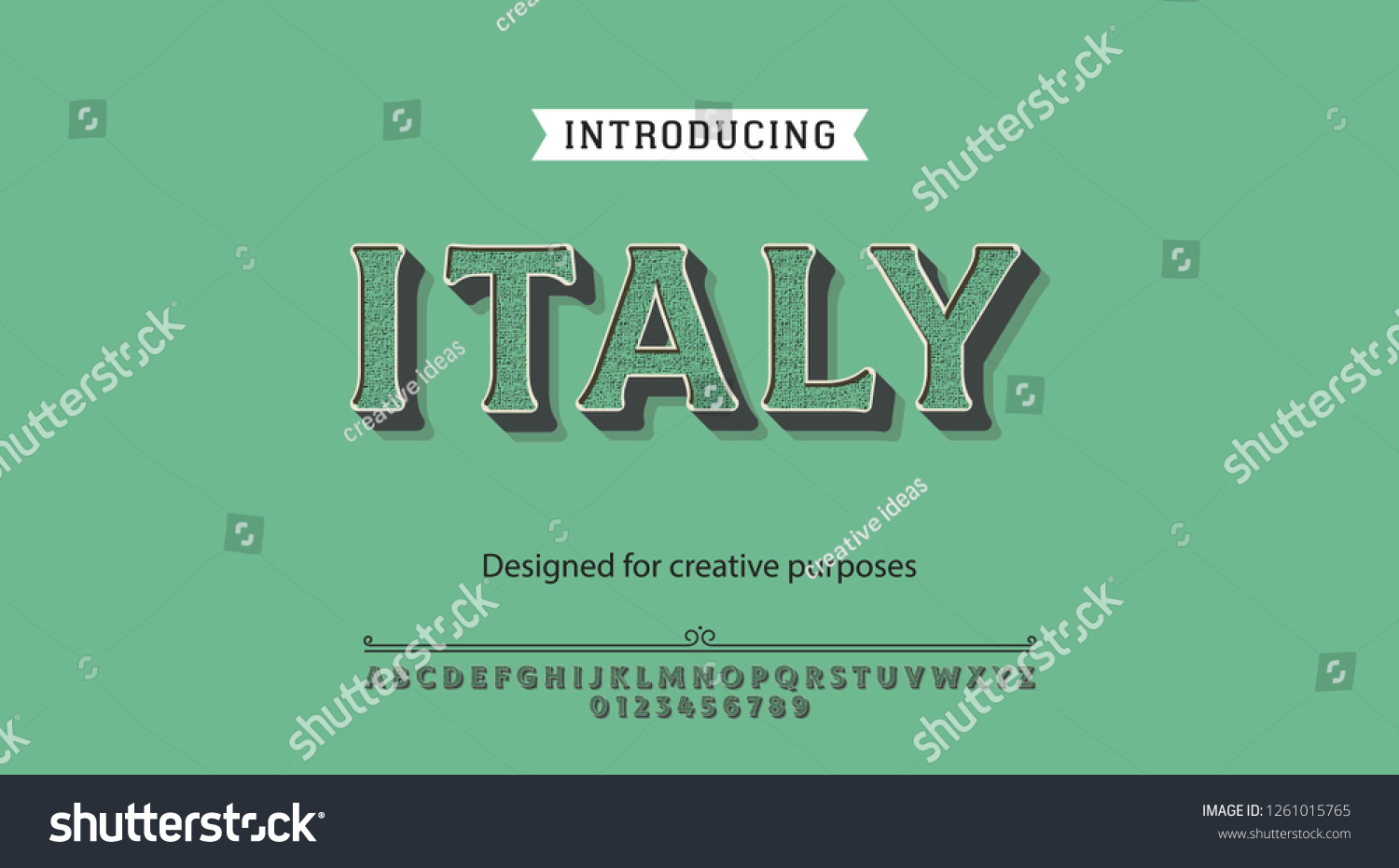Italy Typeface Labels Different Type Designs Stock Vector (Royalty Free ...