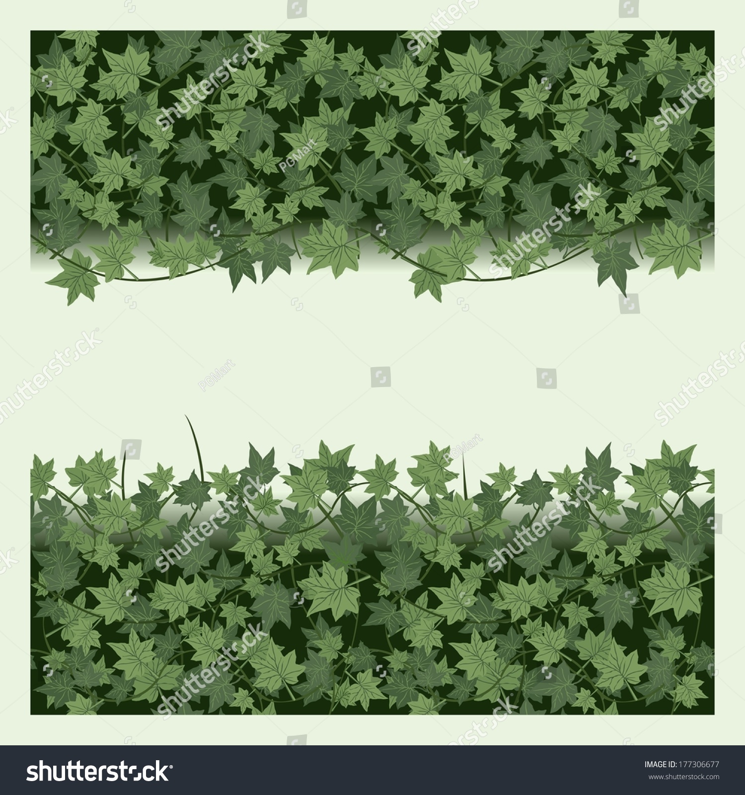 Ivy Seamless Vector Repeat Border Stock Vector Royalty Free