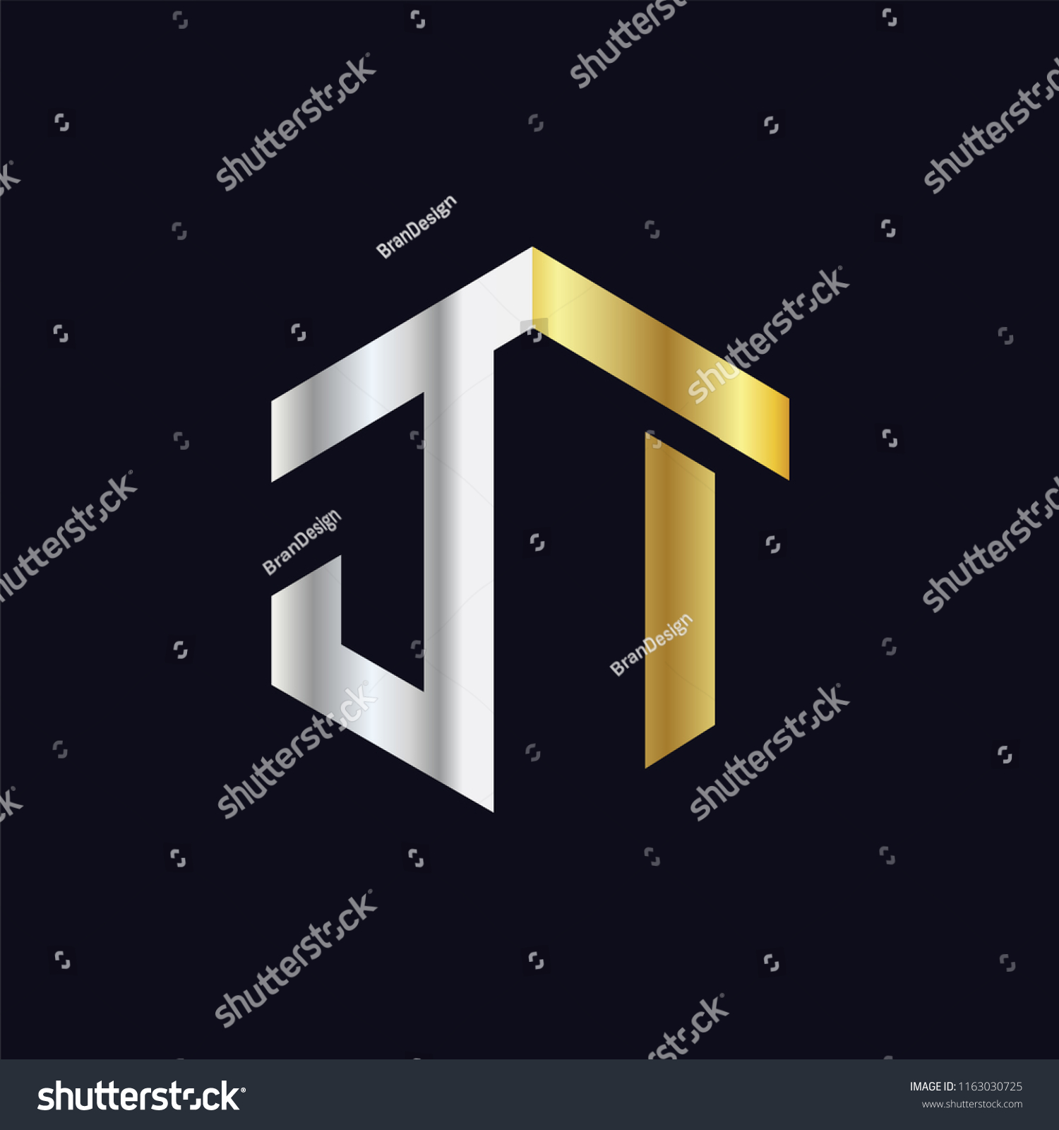 J J T Initial Letter Hexagonal Vector De Stock Libre De Regal As Shutterstock