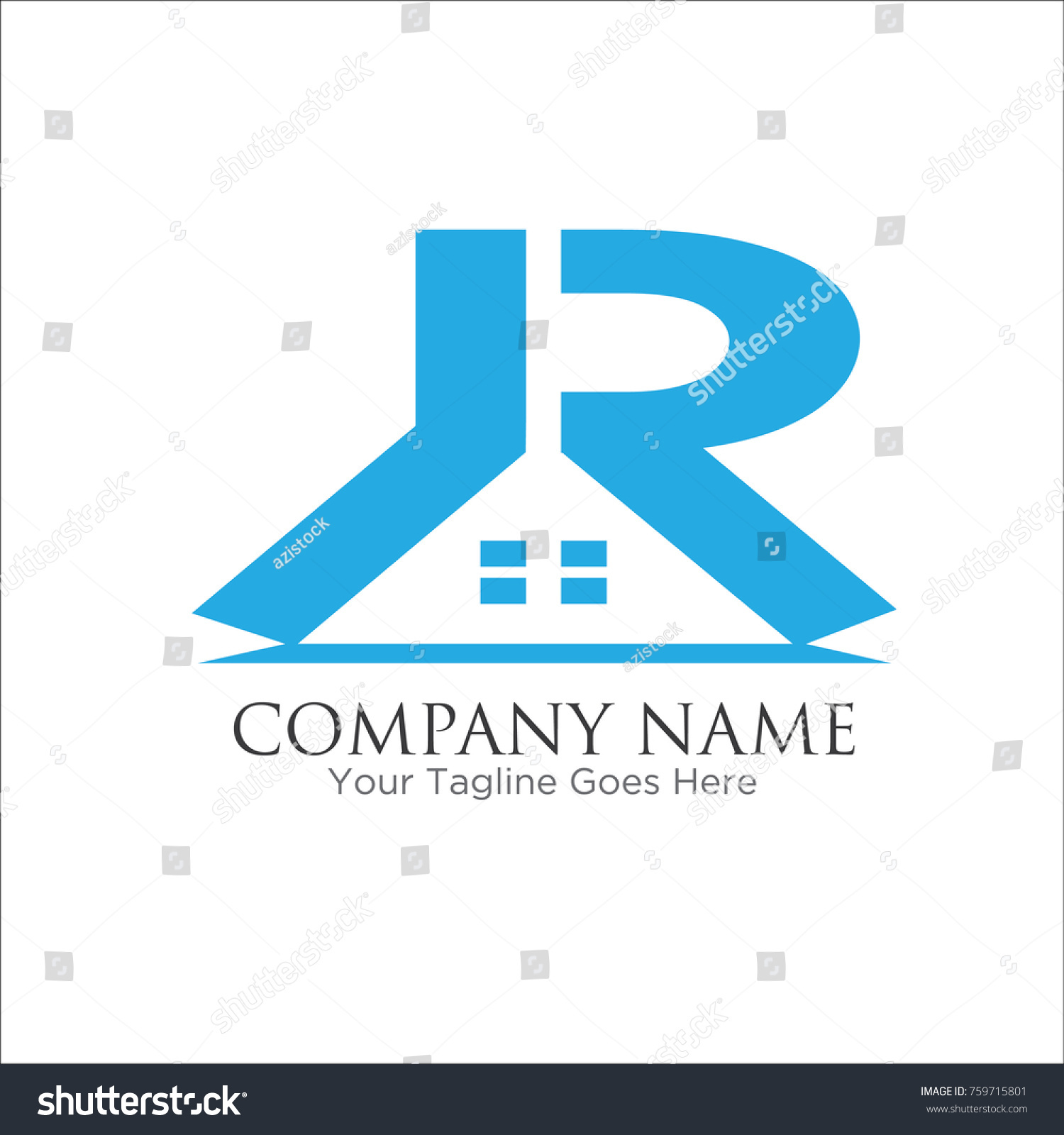 J R House Logo Home Logo Stock Vector (Royalty Free) 759715801 ...