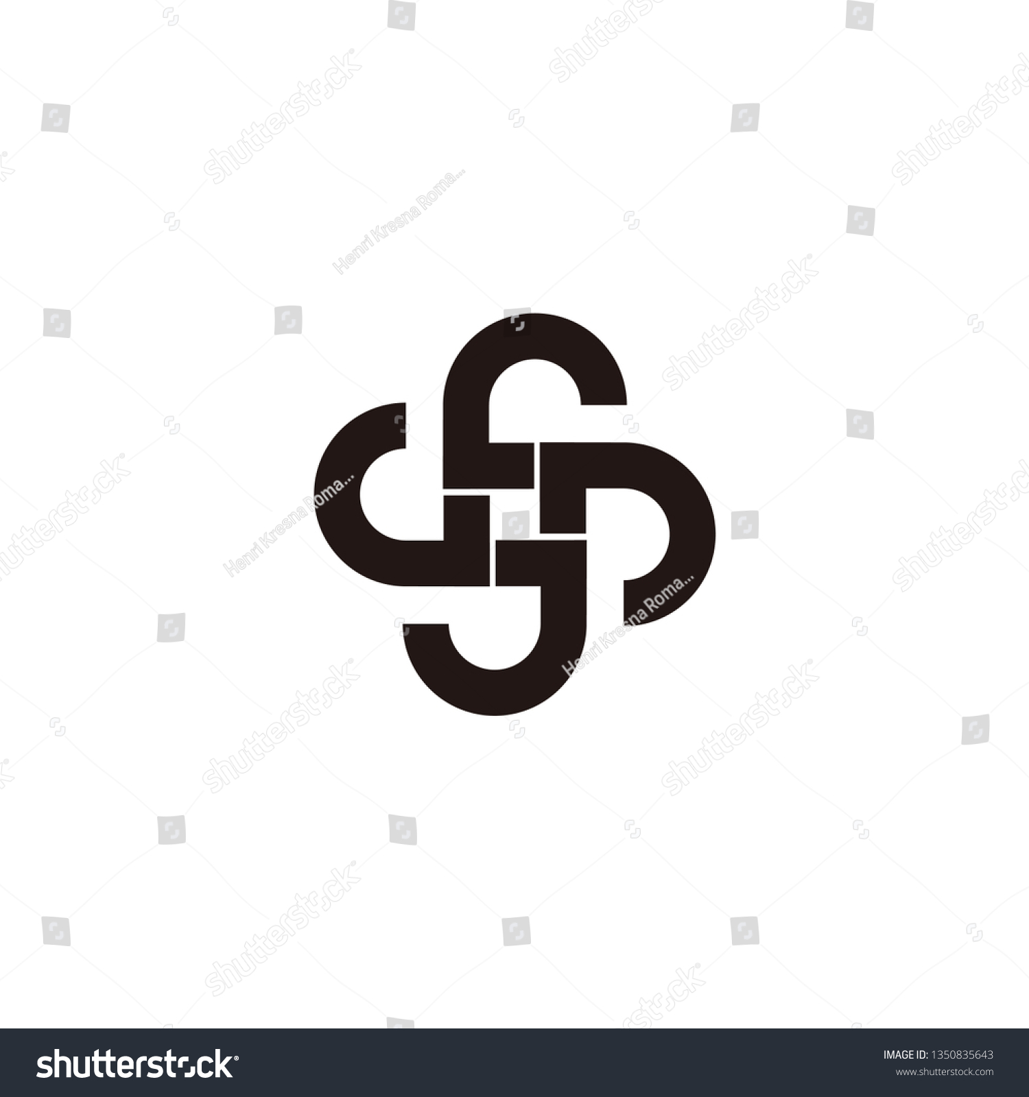 J Square Vector Logo Cross Initial Stock Vector Royalty Free