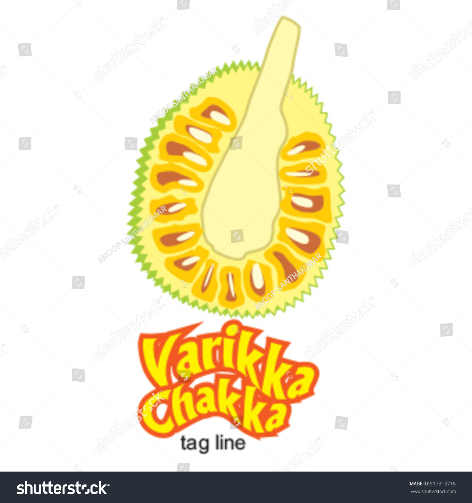 Jack Fruit Icon Stock Vector (Royalty Free) 517313716