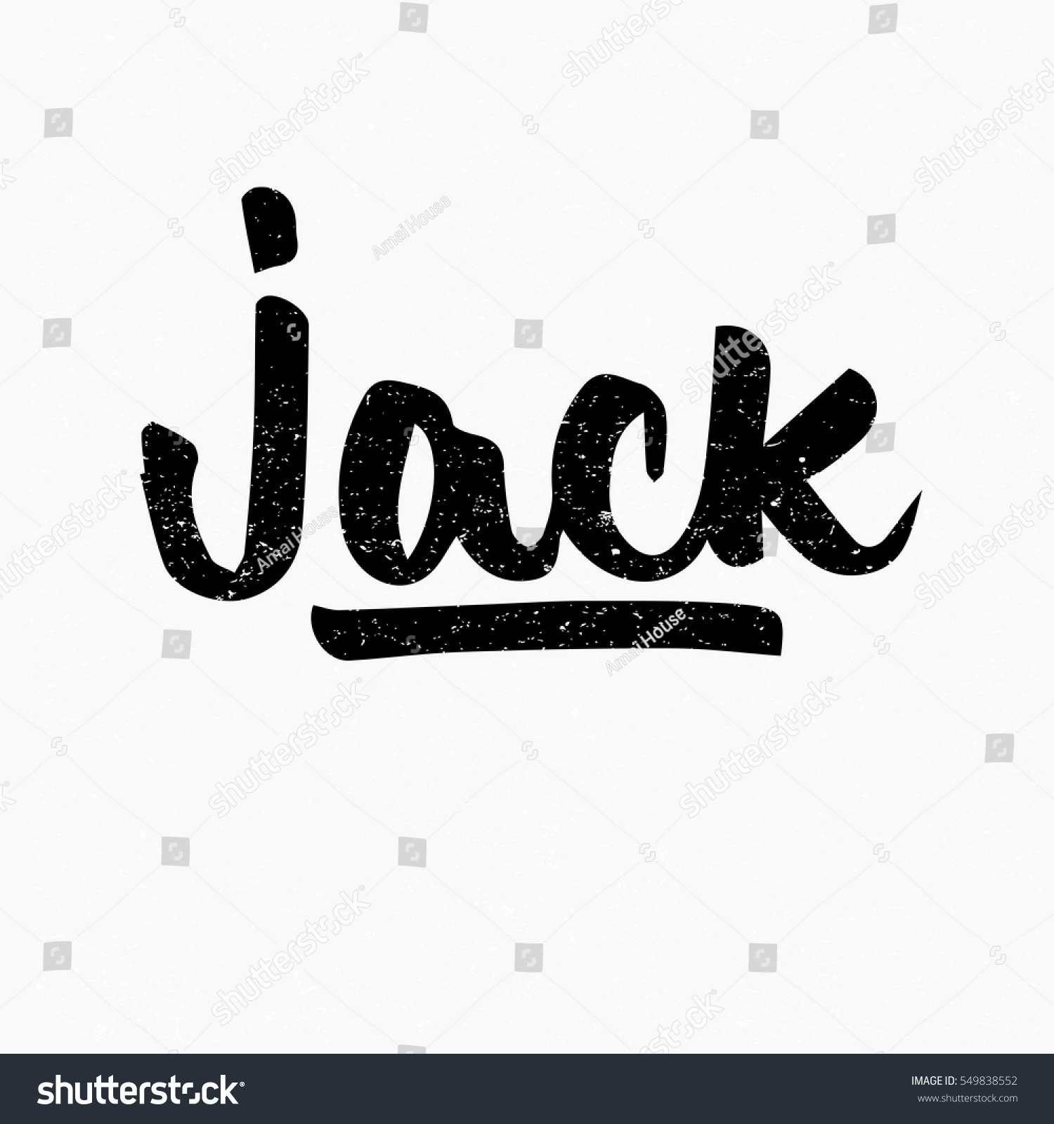 Jack Ink Hand Lettering Modern Brush Stock Vector (royalty Free 