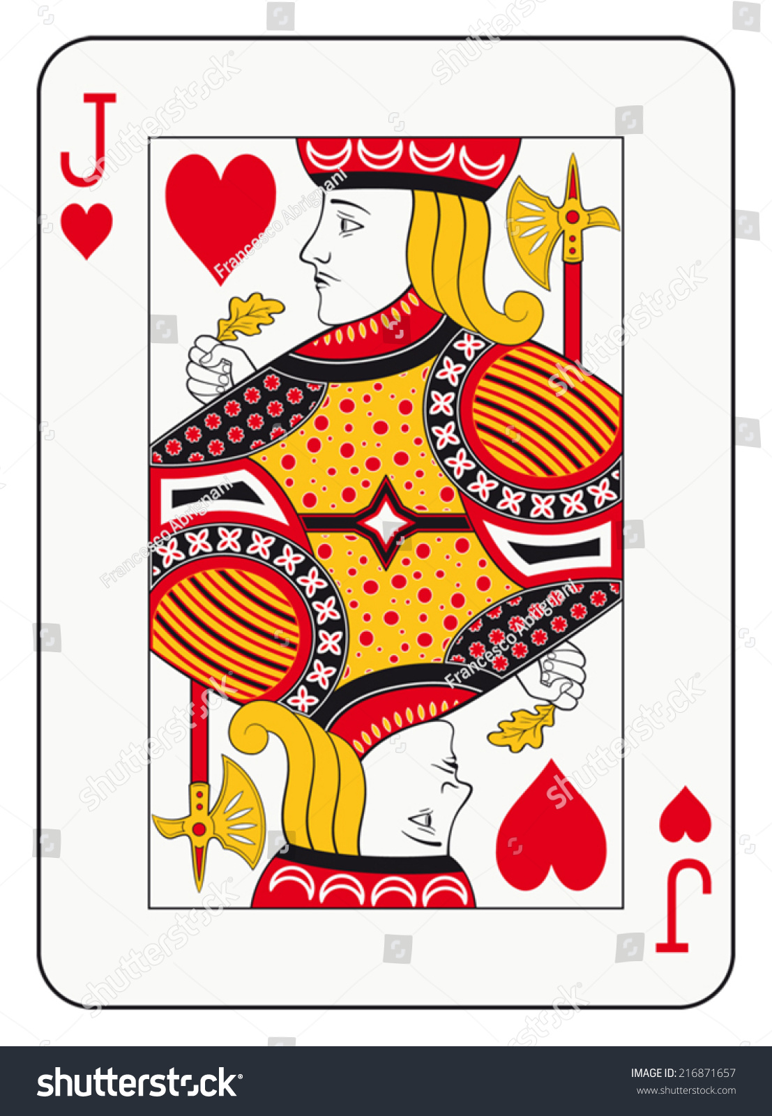 Jack Hearts Playing Card Stock Vector (Royalty Free) 216871657 ...