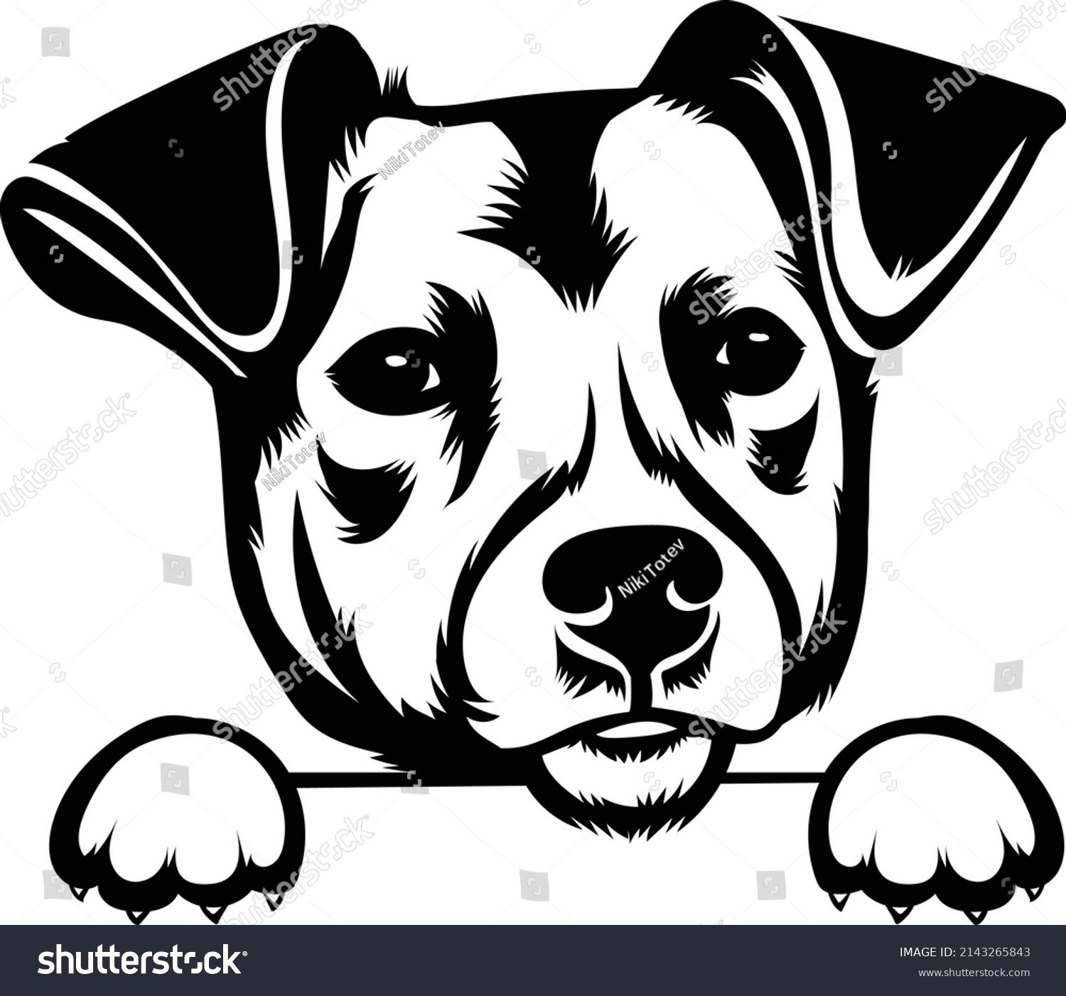 SVG of Jack Russell Terrier Peeking Dog svg