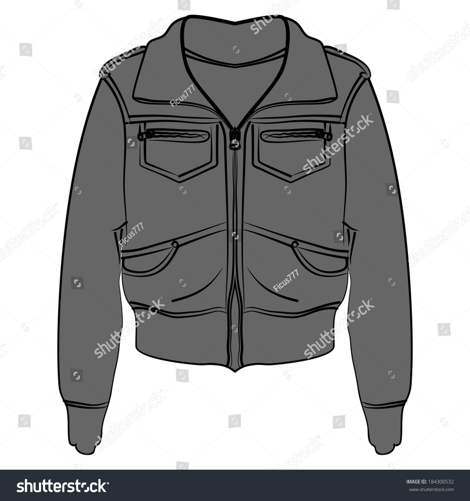 Jacket Stock Vector 184300532 - Shutterstock