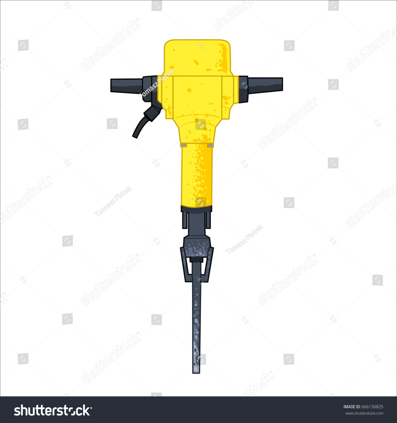 Jackhammer Stock Vector (royalty Free) 666130825 