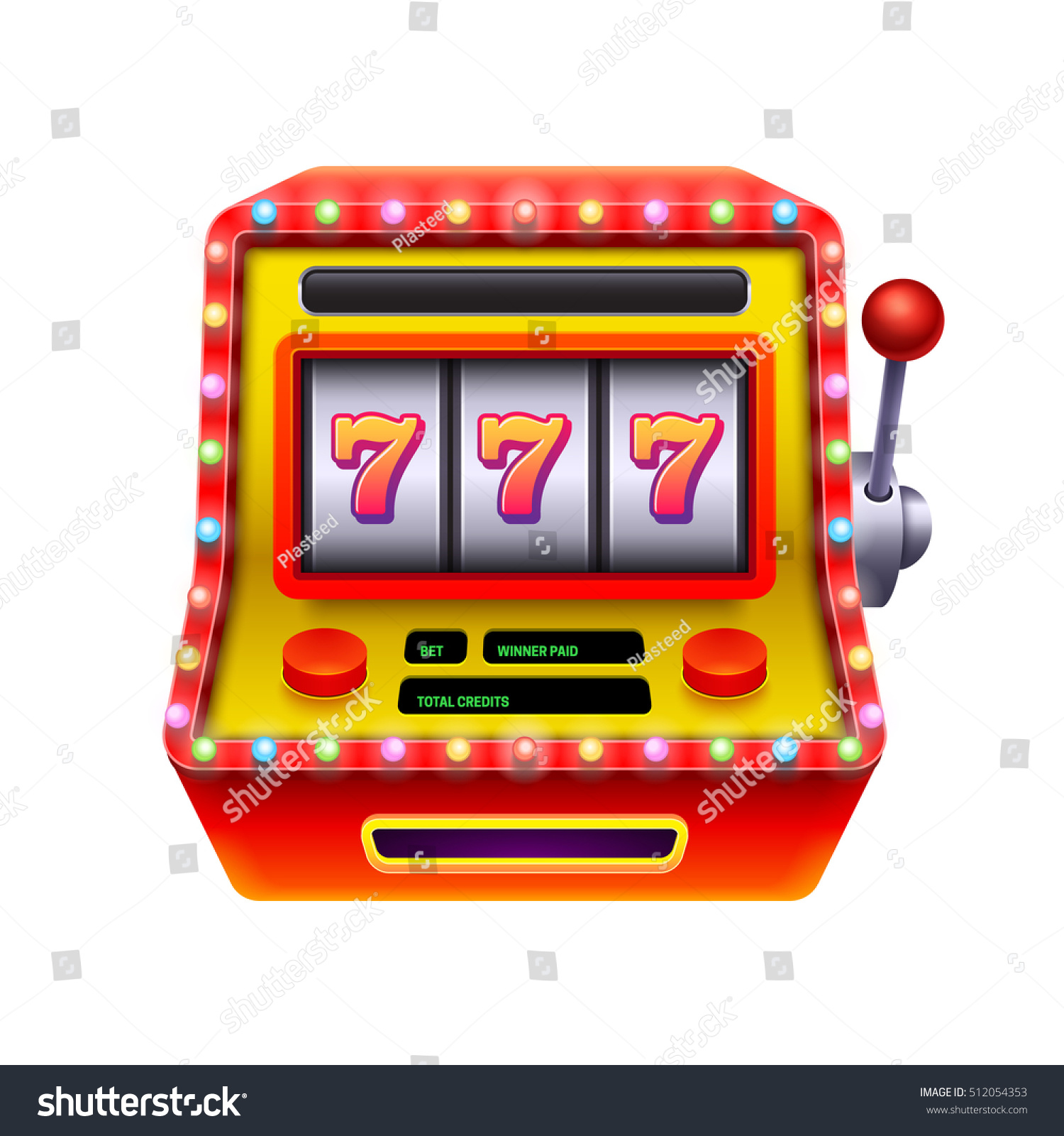 Jackpot Slot Machine Illustration Eps10 Vector Stock Vector 512054353 ...