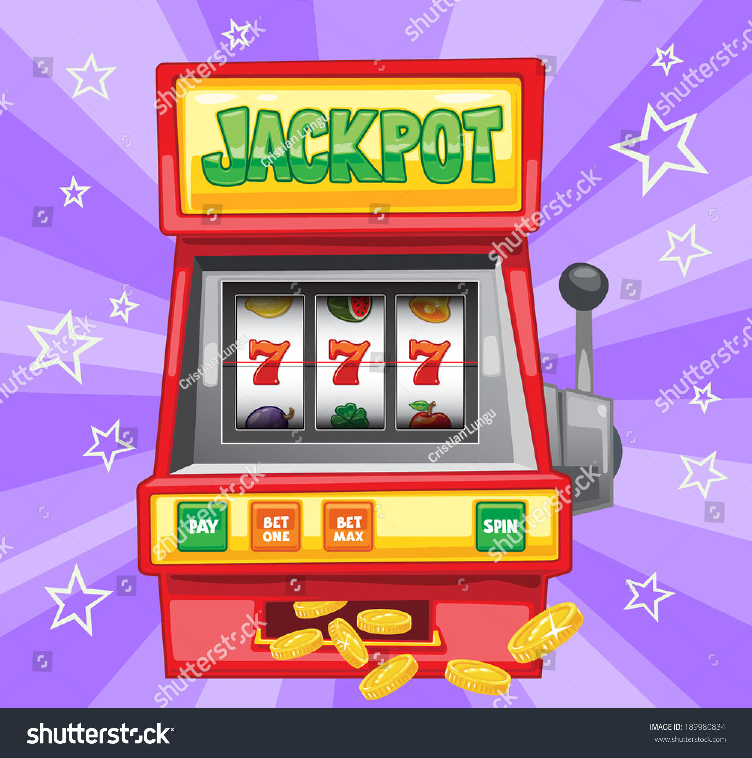 Jackpot Slot Machine Soft Collection Stock Vector (Royalty Free) 189980834