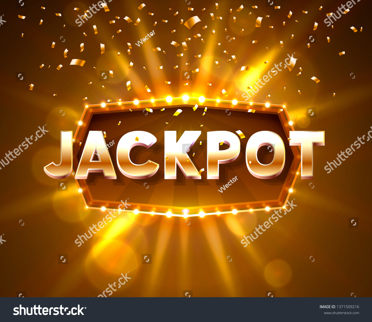 Jackpot 777 Slots Banner Text Against Stock Vector (Royalty Free