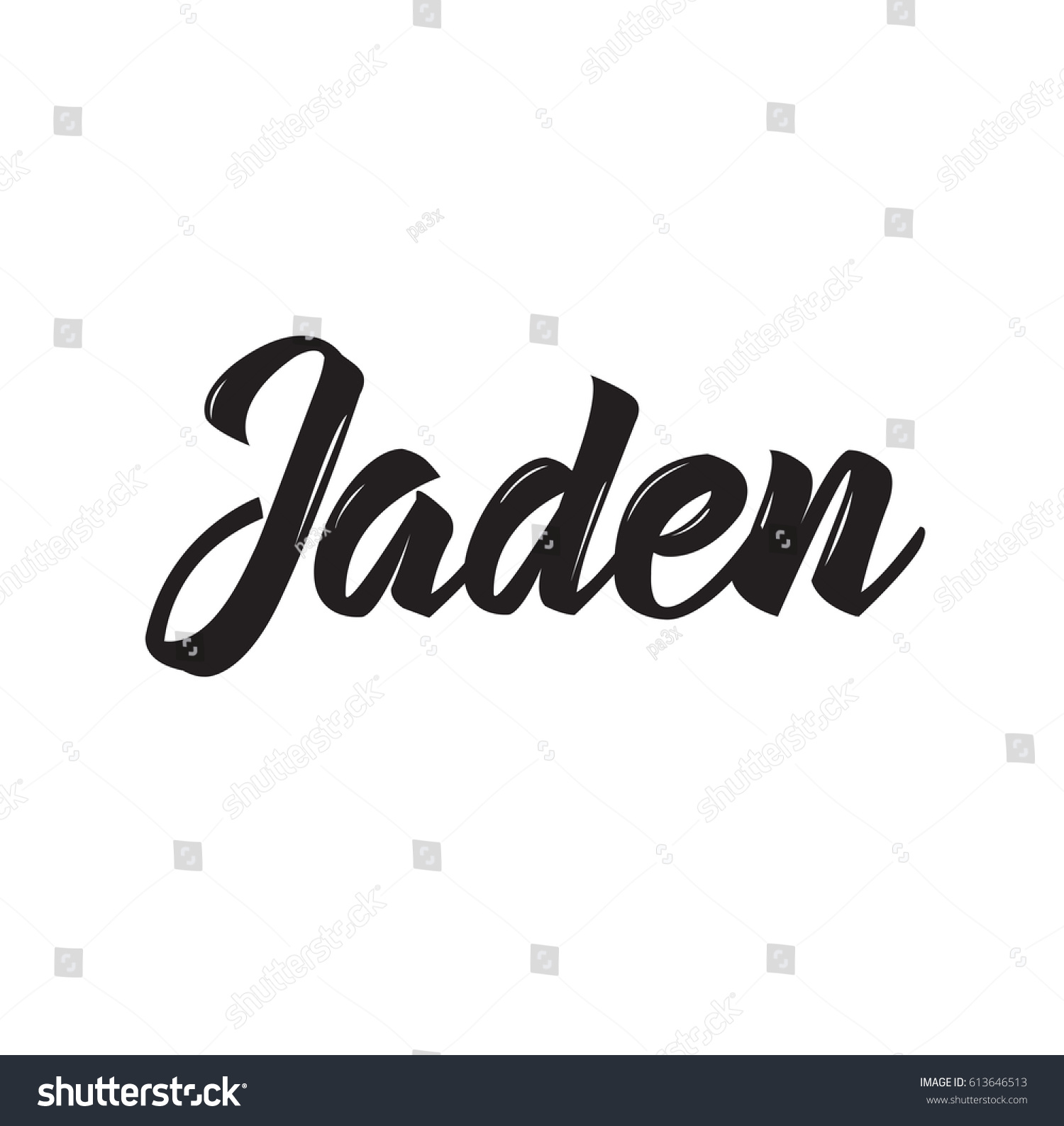 Jaden Text Design Vector Calligraphy Typography Vector De Stock Libre