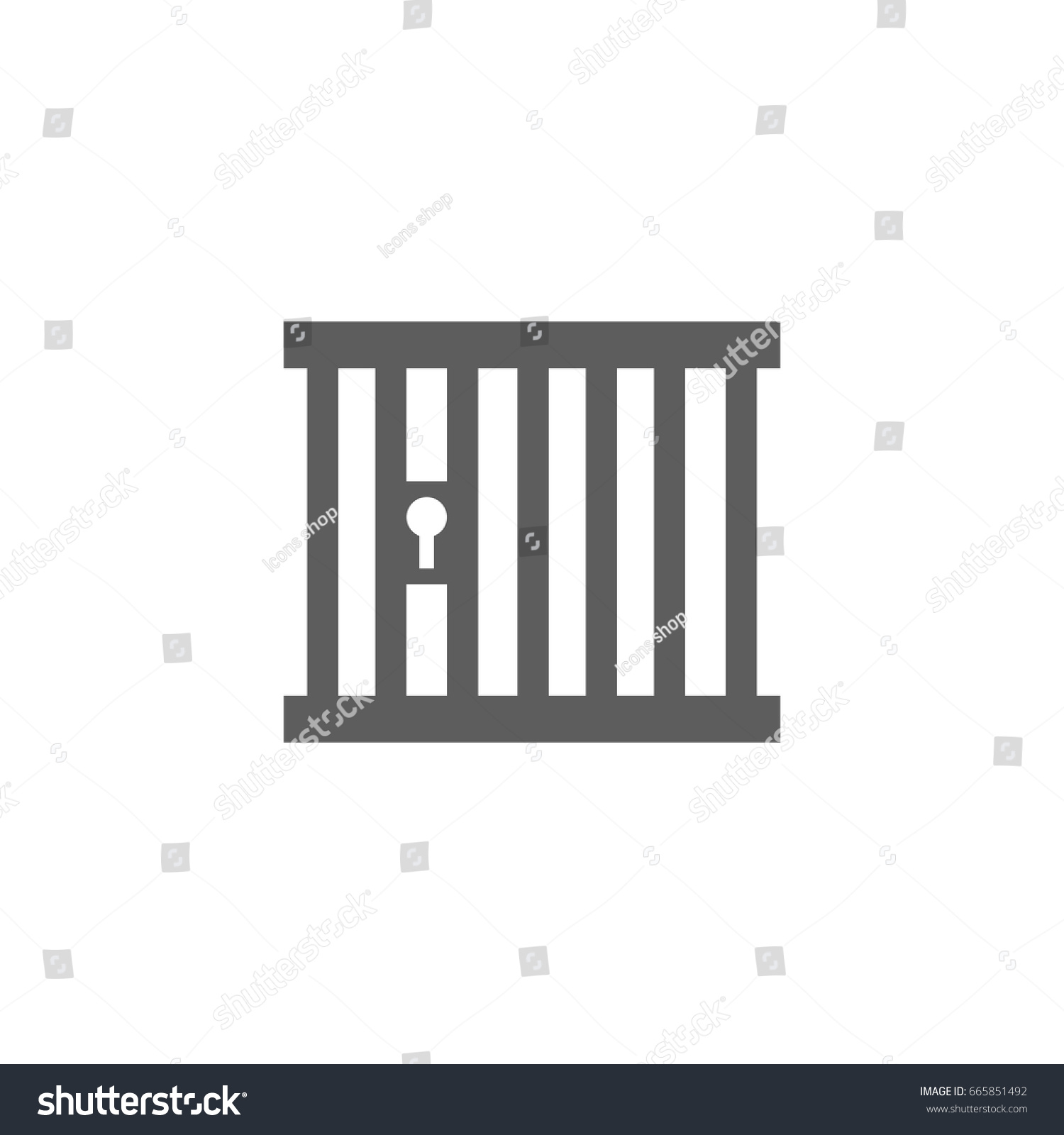 Jail Icon Trendy Flat Style Isolated Stock Vector (Royalty Free ...