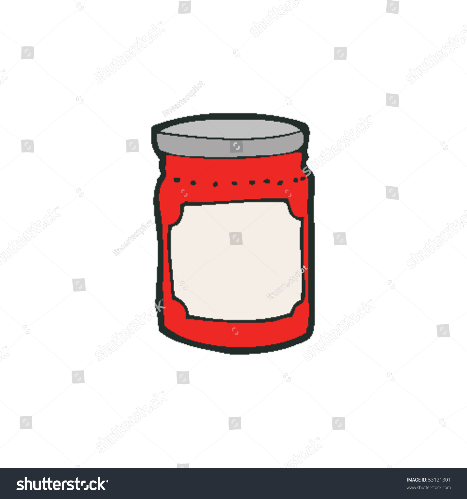 Jam Jar Cartoon Stock Vector Illustration 53121301 : Shutterstock