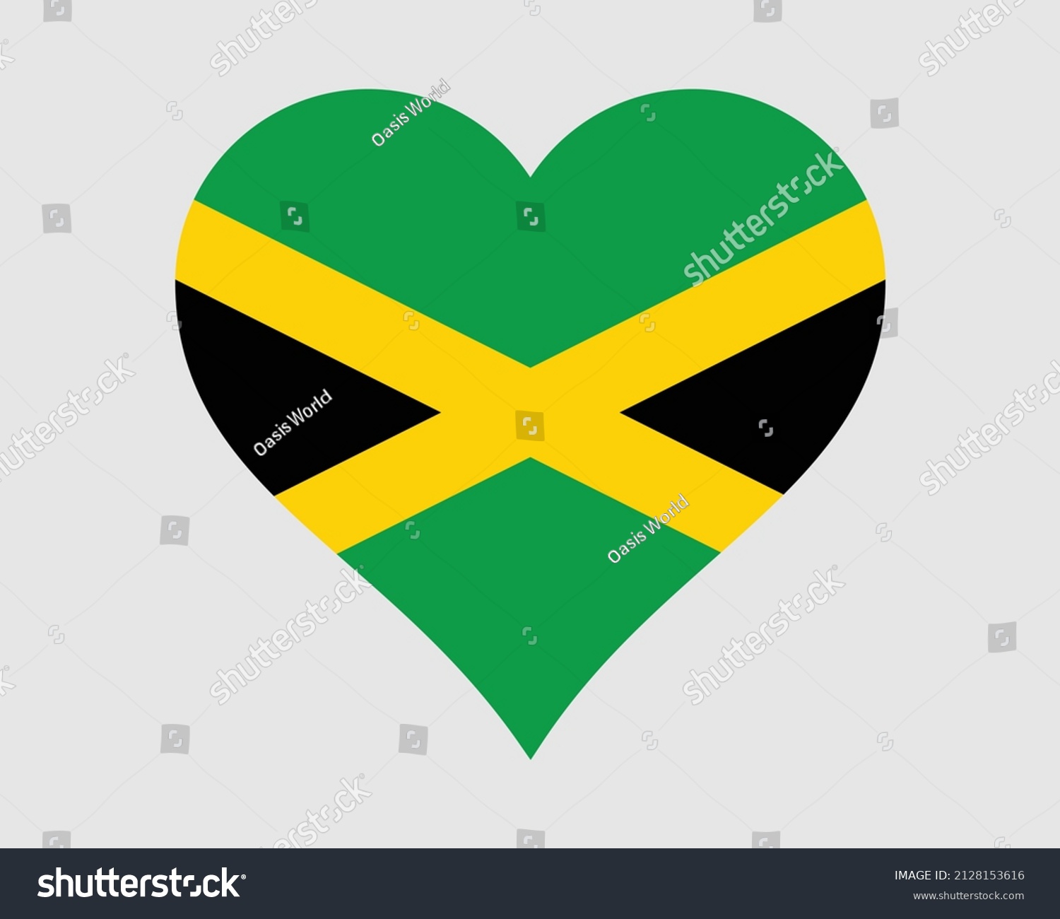 SVG of Jamaica Heart Flag. Jamaican Love Shape Country Nation National Flag. Jamaica Banner Icon Sign Symbol. EPS Vector Illustration. svg