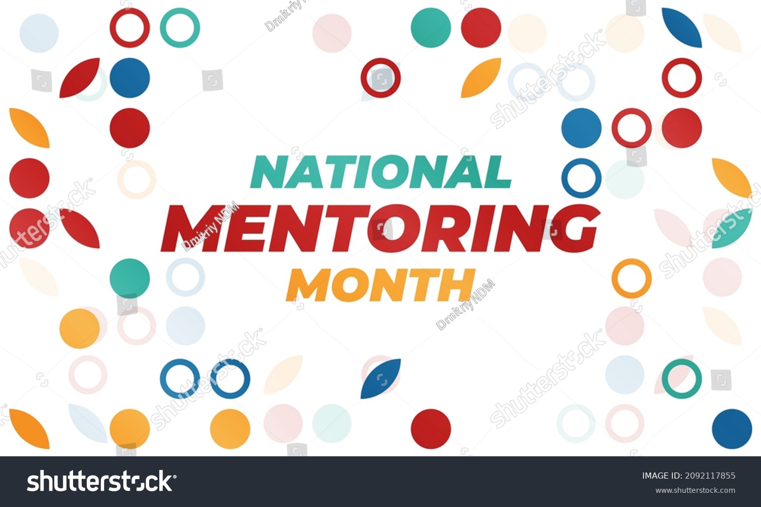 January National Mentoring Month Annual Mentoring Stock Vector Royalty