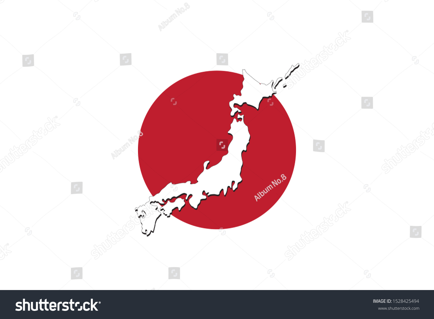 Japan Map Illustration Symbol Geography Stock Vector (Royalty Free ...