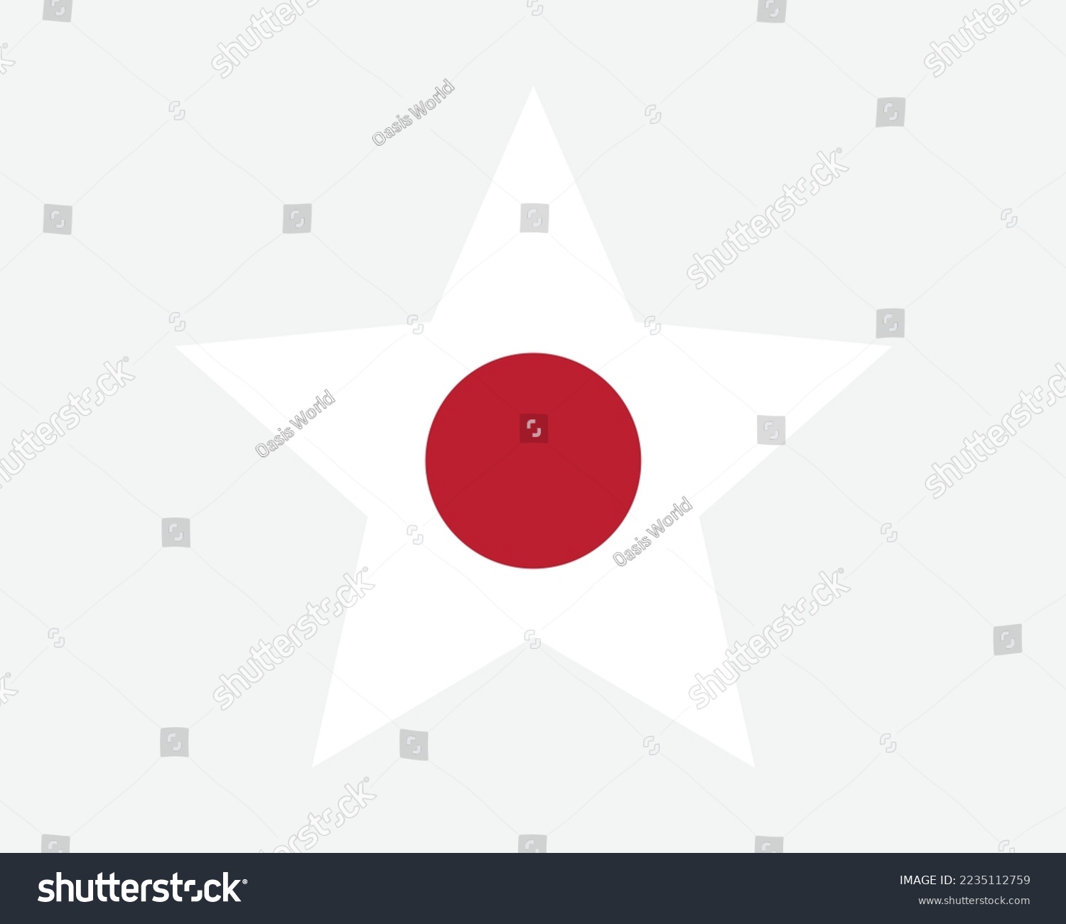 SVG of Japan Star Flag. Japanese Star Shape Flag. Nippon Nihon Country National Banner Icon Symbol Vector Flat Artwork Graphic Illustration svg
