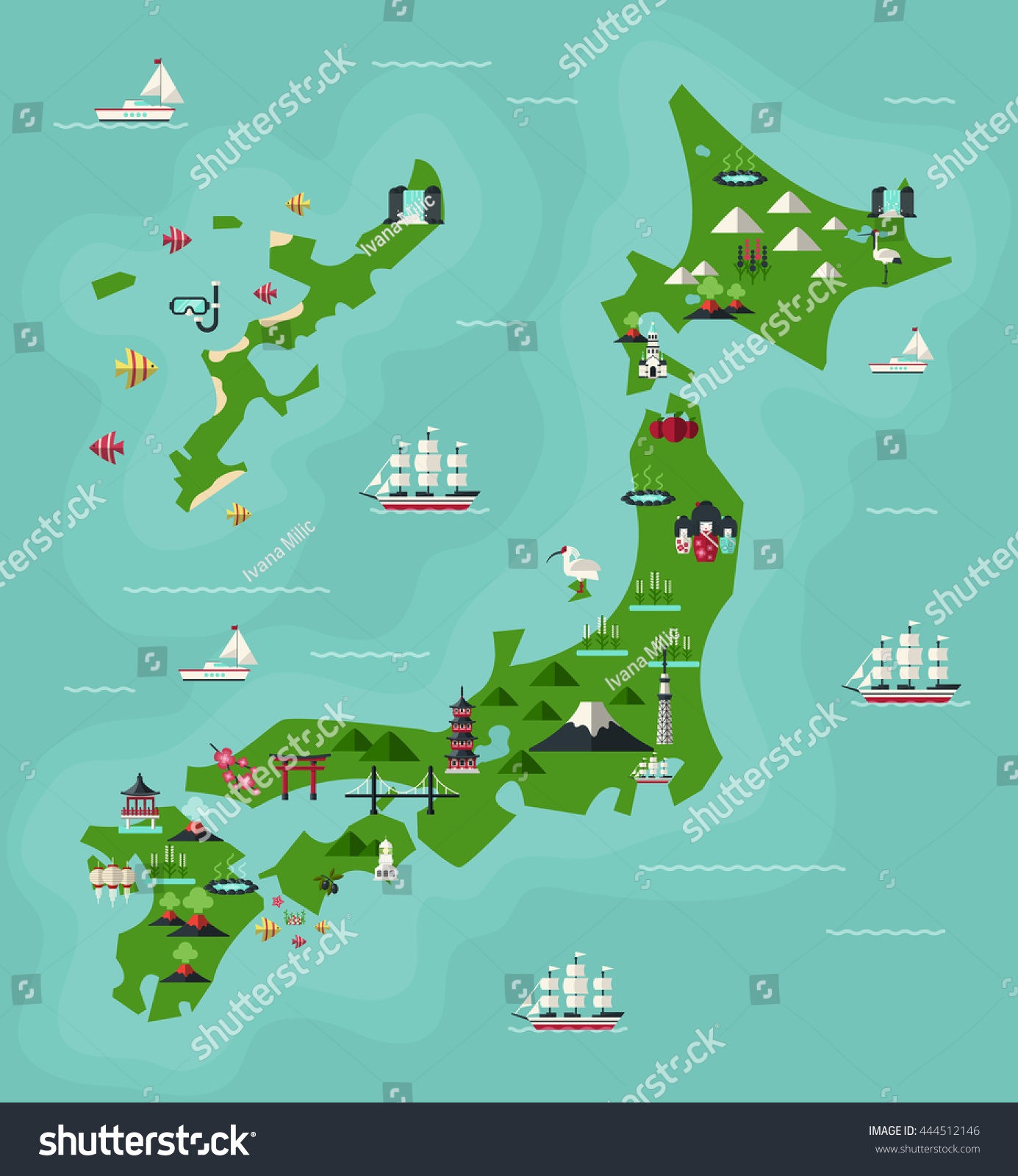 Japan Map With Landmarks