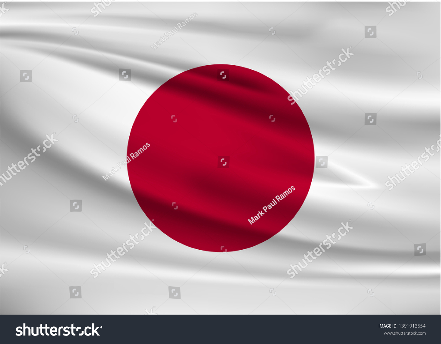 Japan Wave Flag Vector Image Stock Vector (Royalty Free) 1391913554 ...