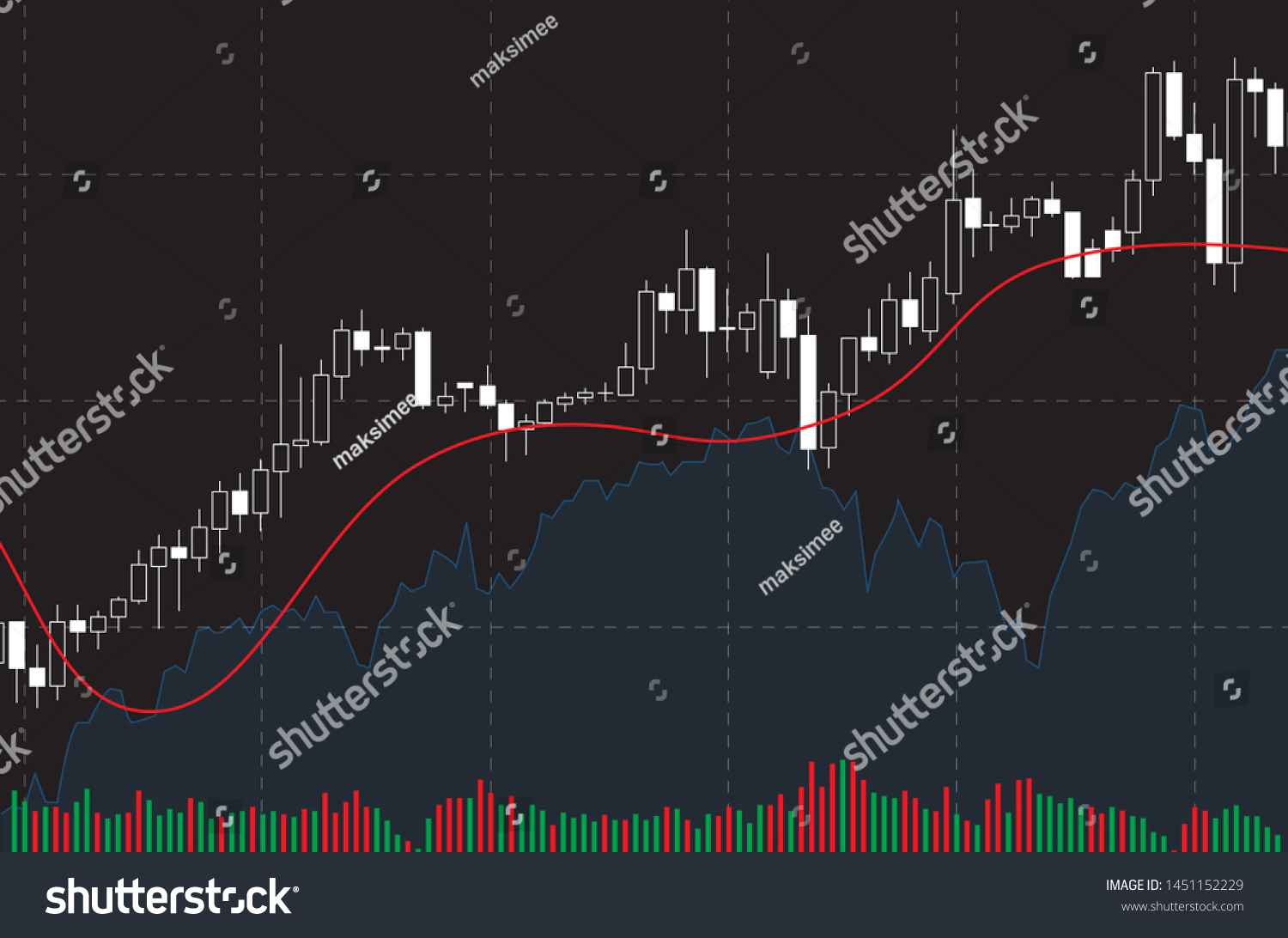 Japanese Candlestick Black White Chart Showing Stock Vector (Royalty