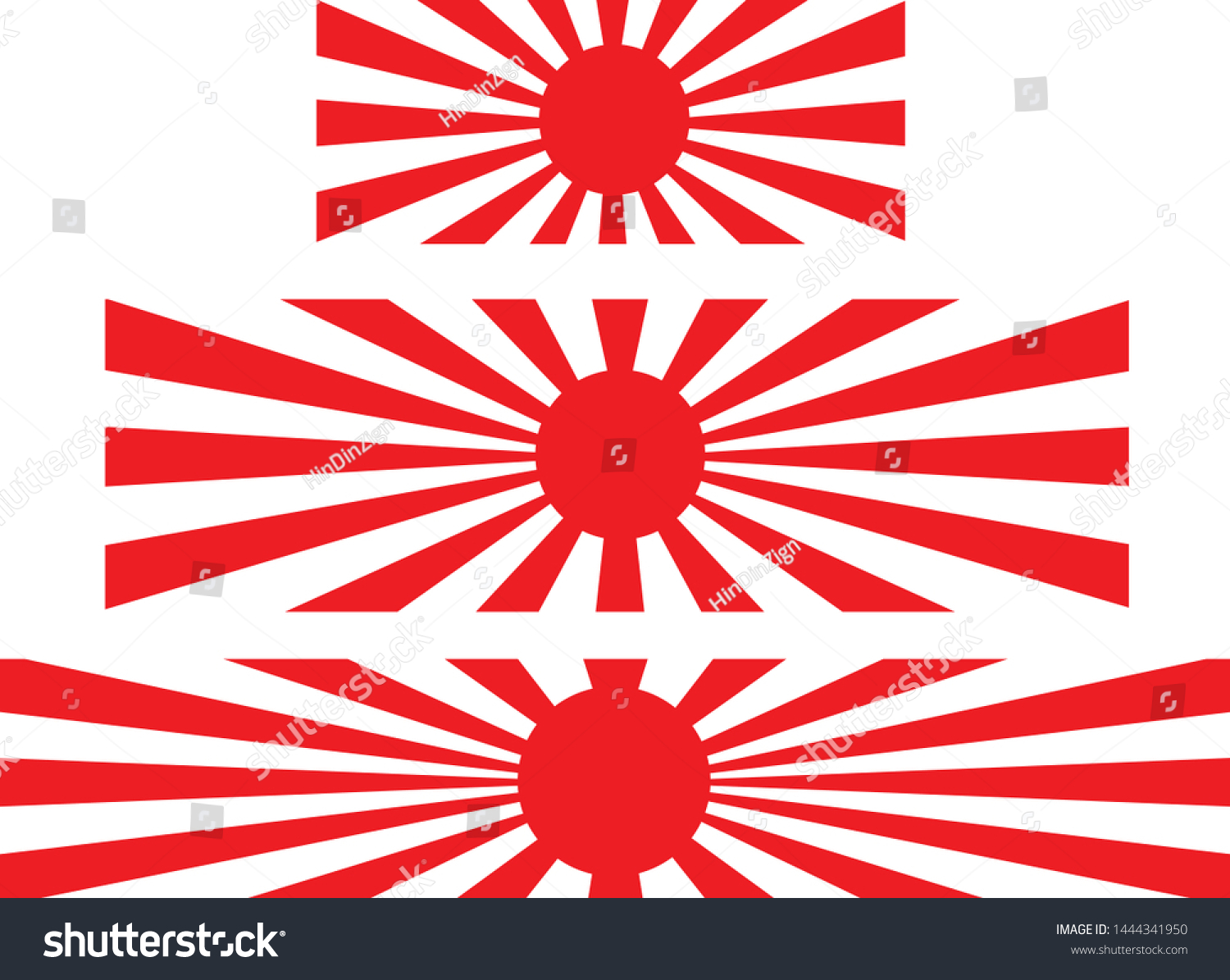 Japanese Flag Symbol World War Ii Stock Vector Royalty Free Shutterstock