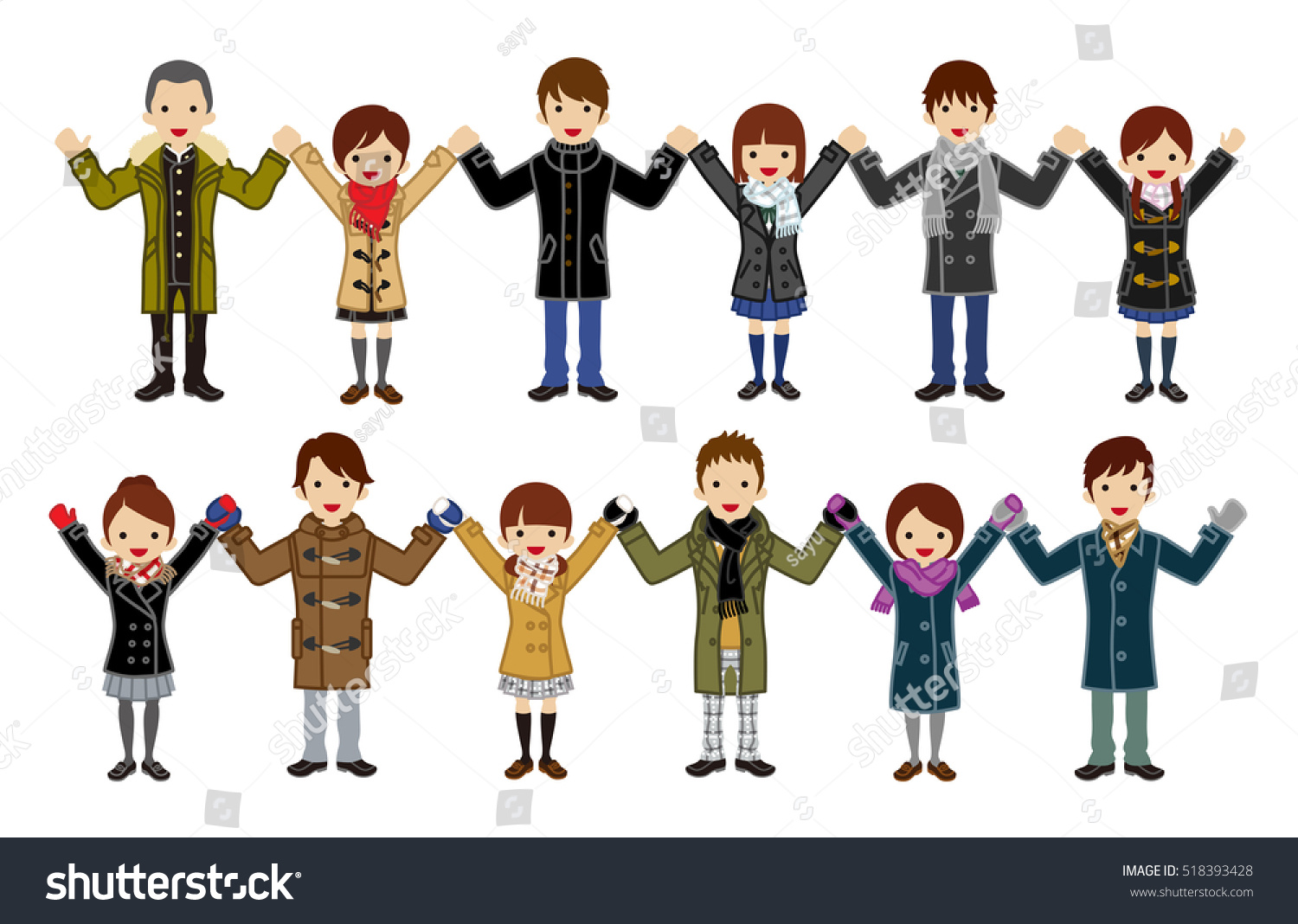 Japanese High School Students Set Holding Stock Vector Royalty Free Japanese High School Students Set Holding Stock Vector Royalty Free