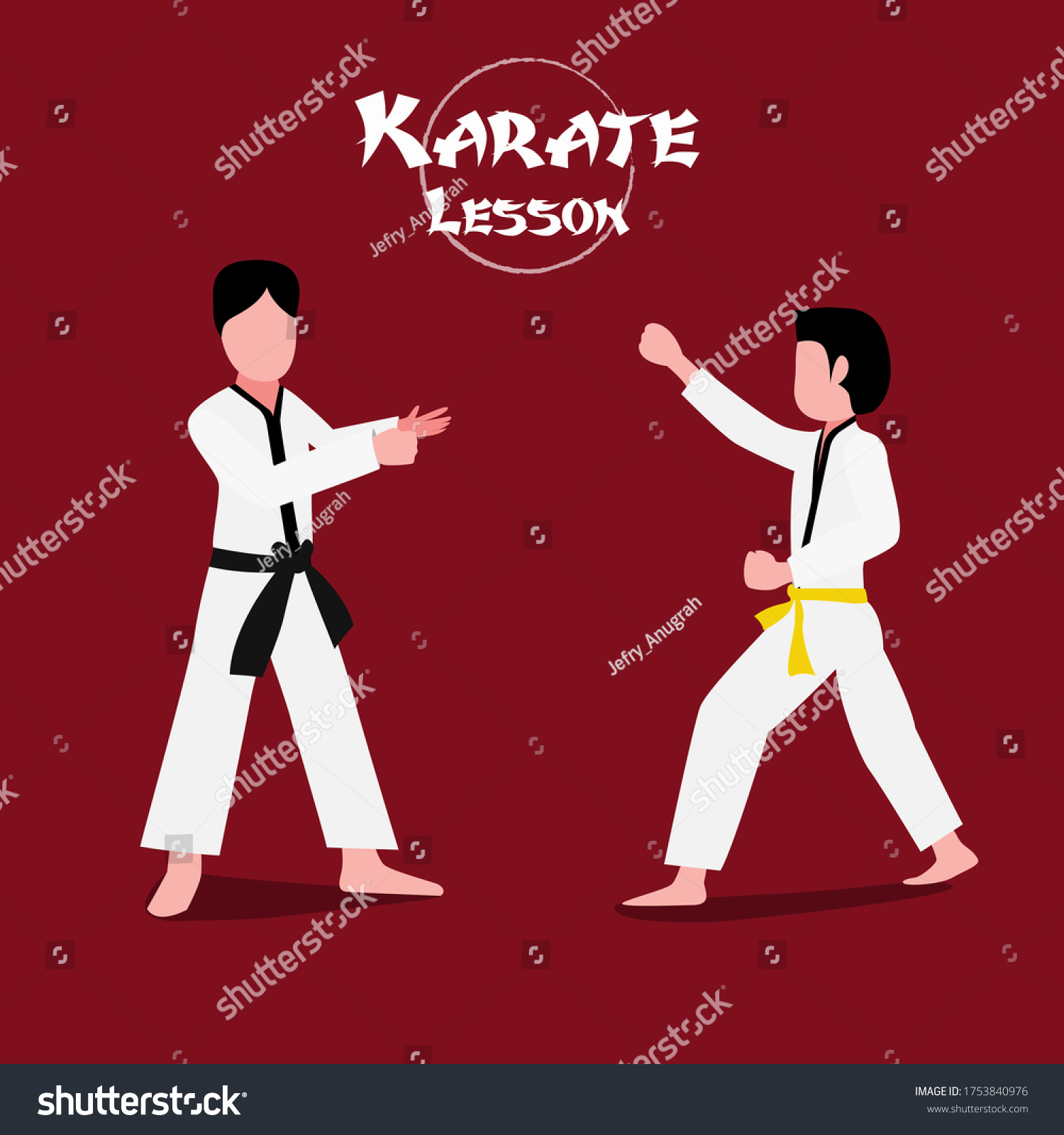 Vektor Stok Japanese Martial Arts Karate Training Lesson Tanpa Royalti 1753840976 Shutterstock 