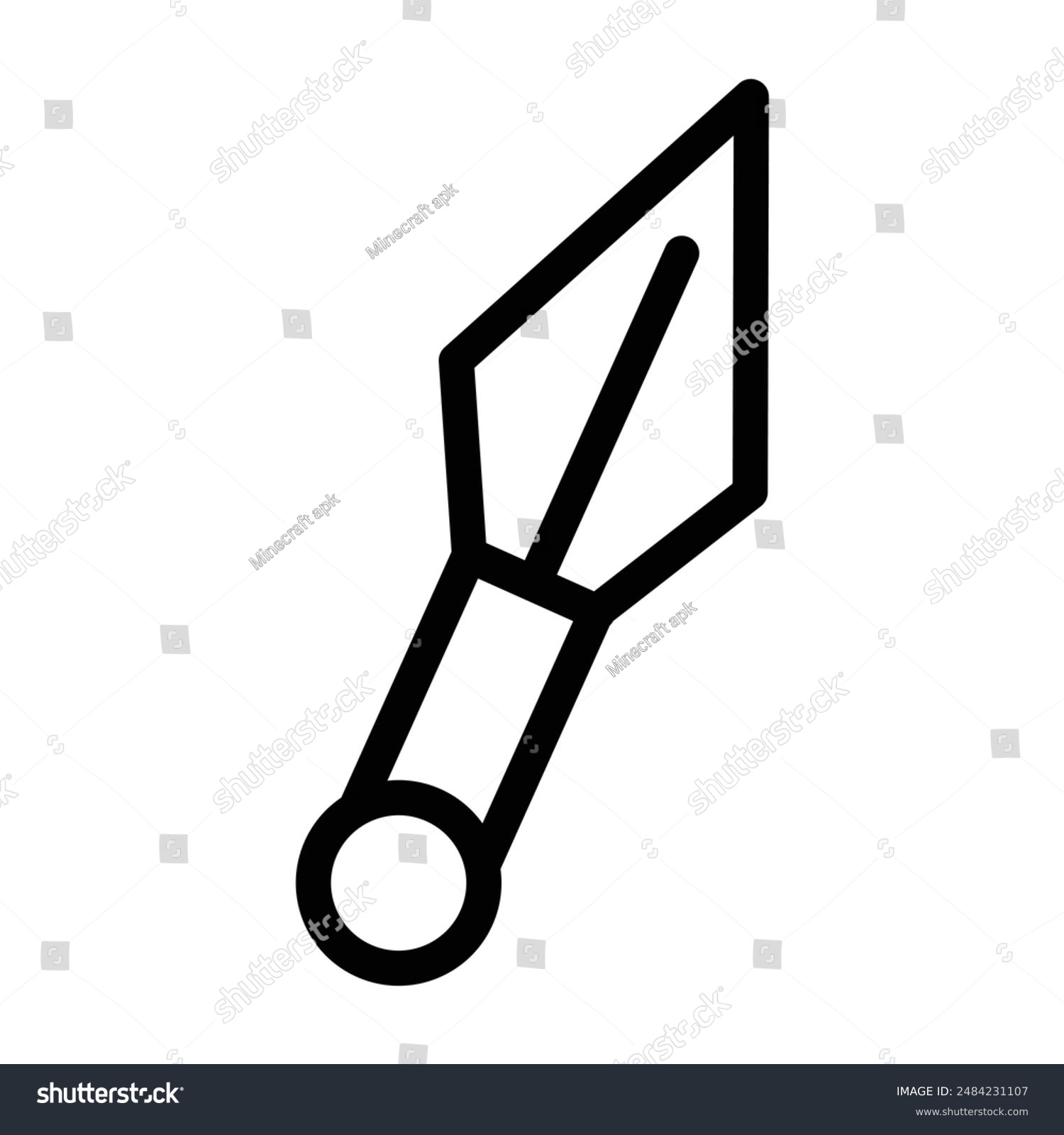 recommend clip art: japanese ninja shuriken icon design in filled and outlined style