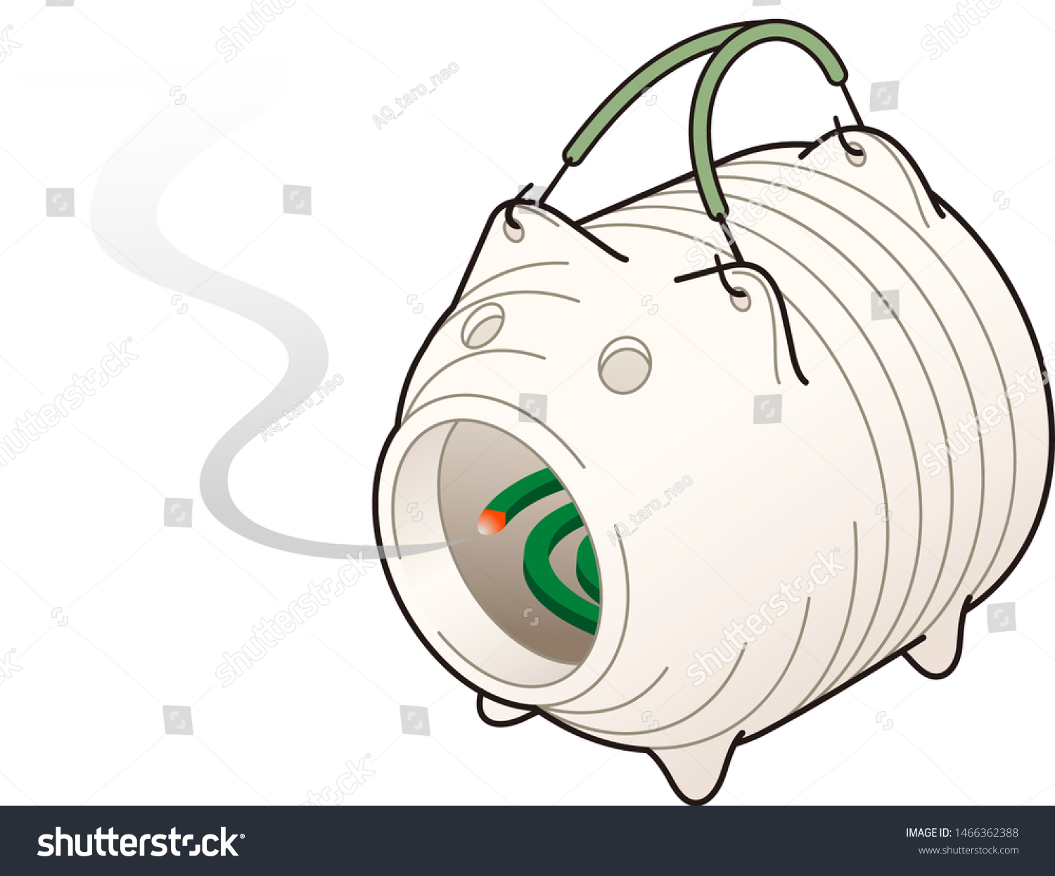 SVG of Japanese pig-shaped mosquito coil holder, isolated on white background svg