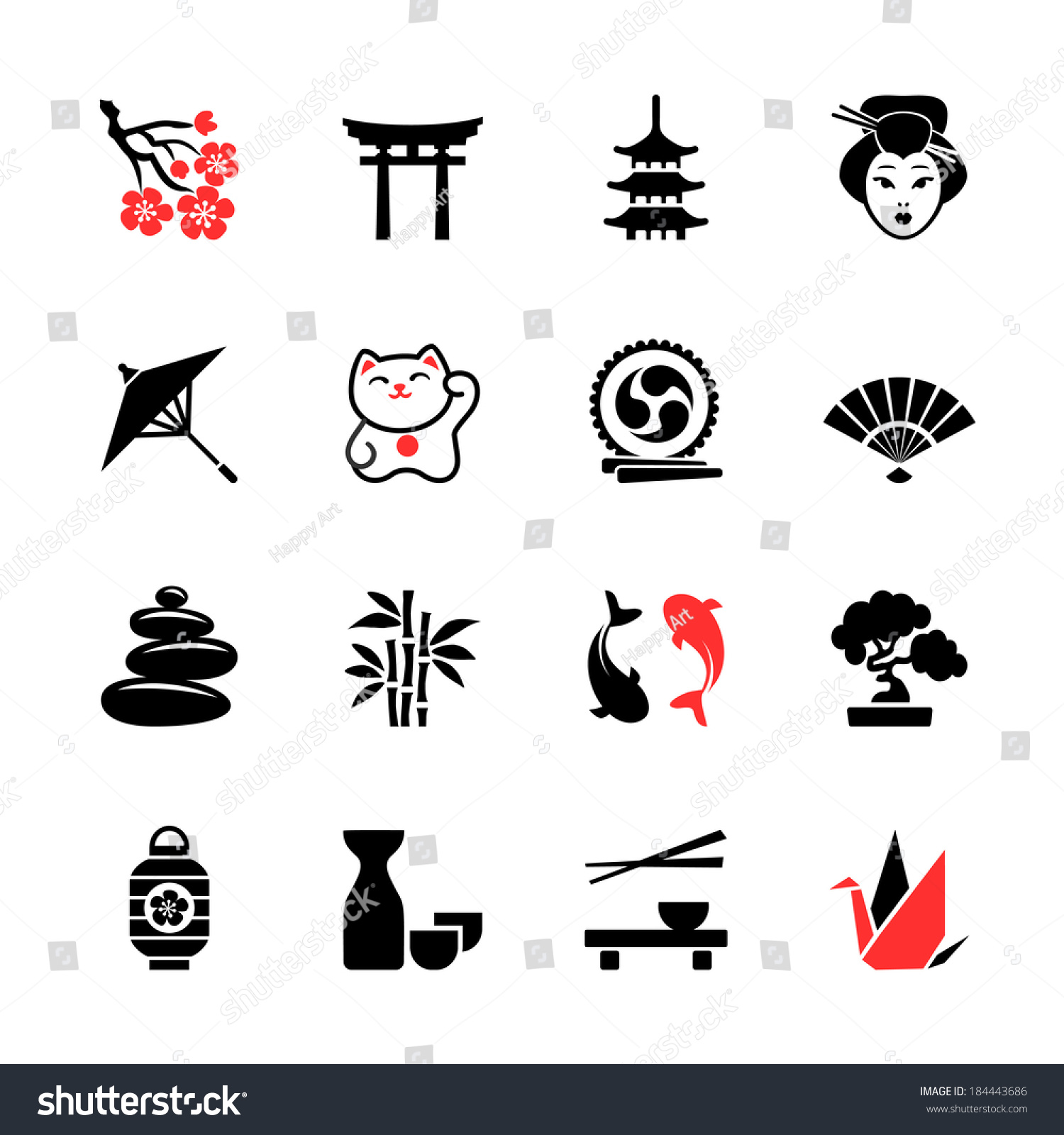 107.494 Imagens De Japanese Icons Set Imagens, Fotos Stock E Vetores ...