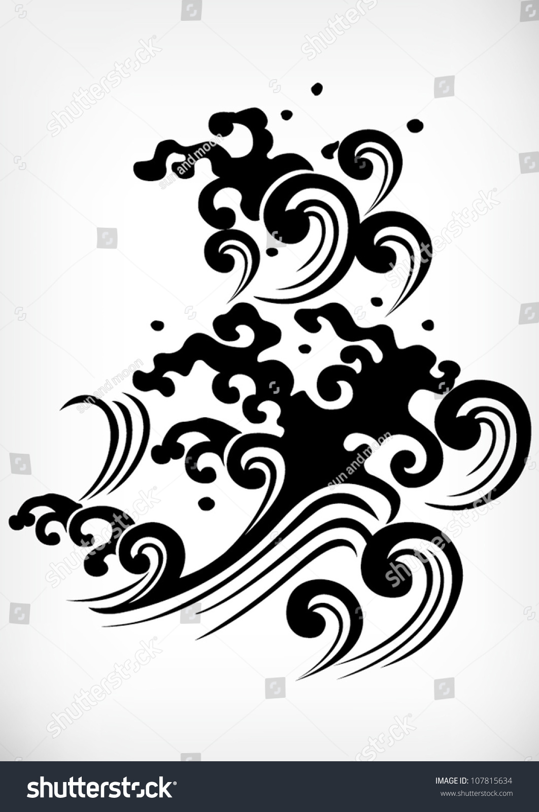 Japanese Tribal Pattern 09 Stock Vector 107815634 - Shutterstock