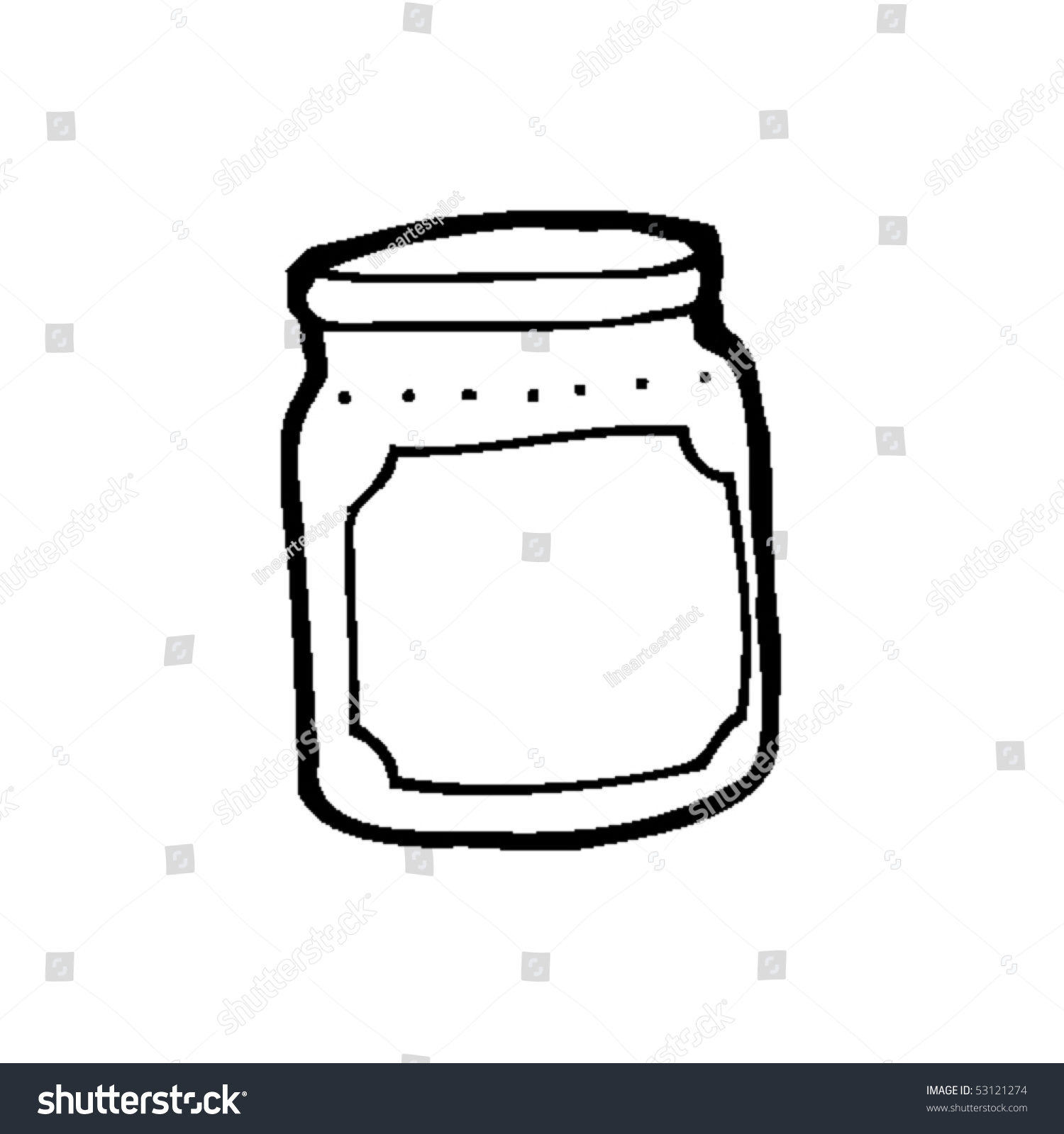 Jar Drawing Stock Vector Illustration 53121274 : Shutterstock