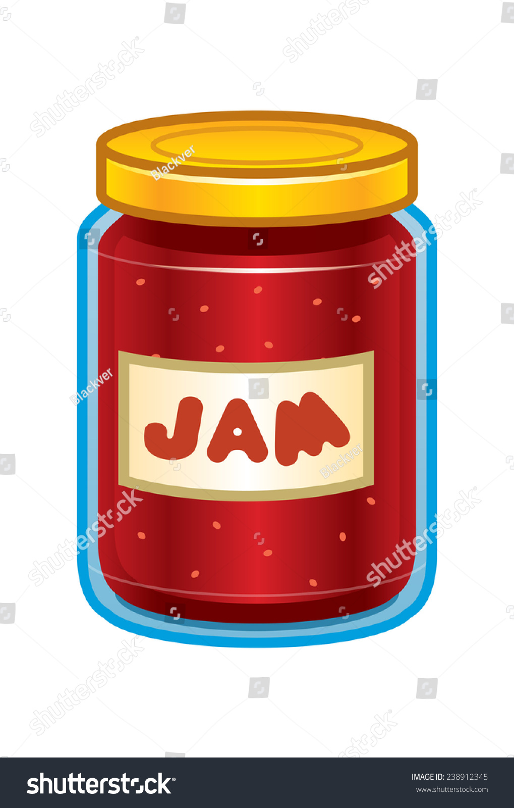 Jar Of Jam Illustration - 238912345 : Shutterstock